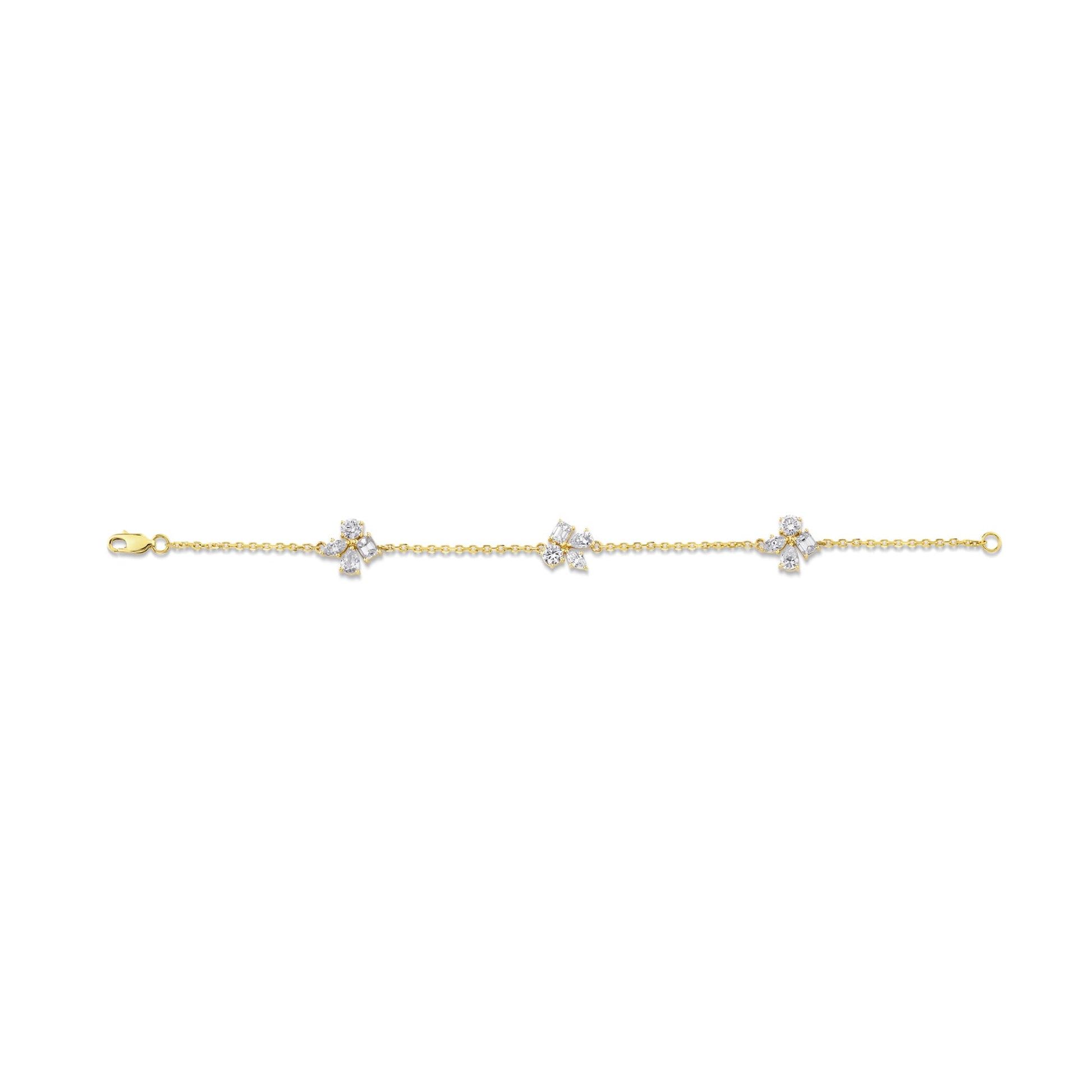 Montage 3 Cluster Chain Bracelet