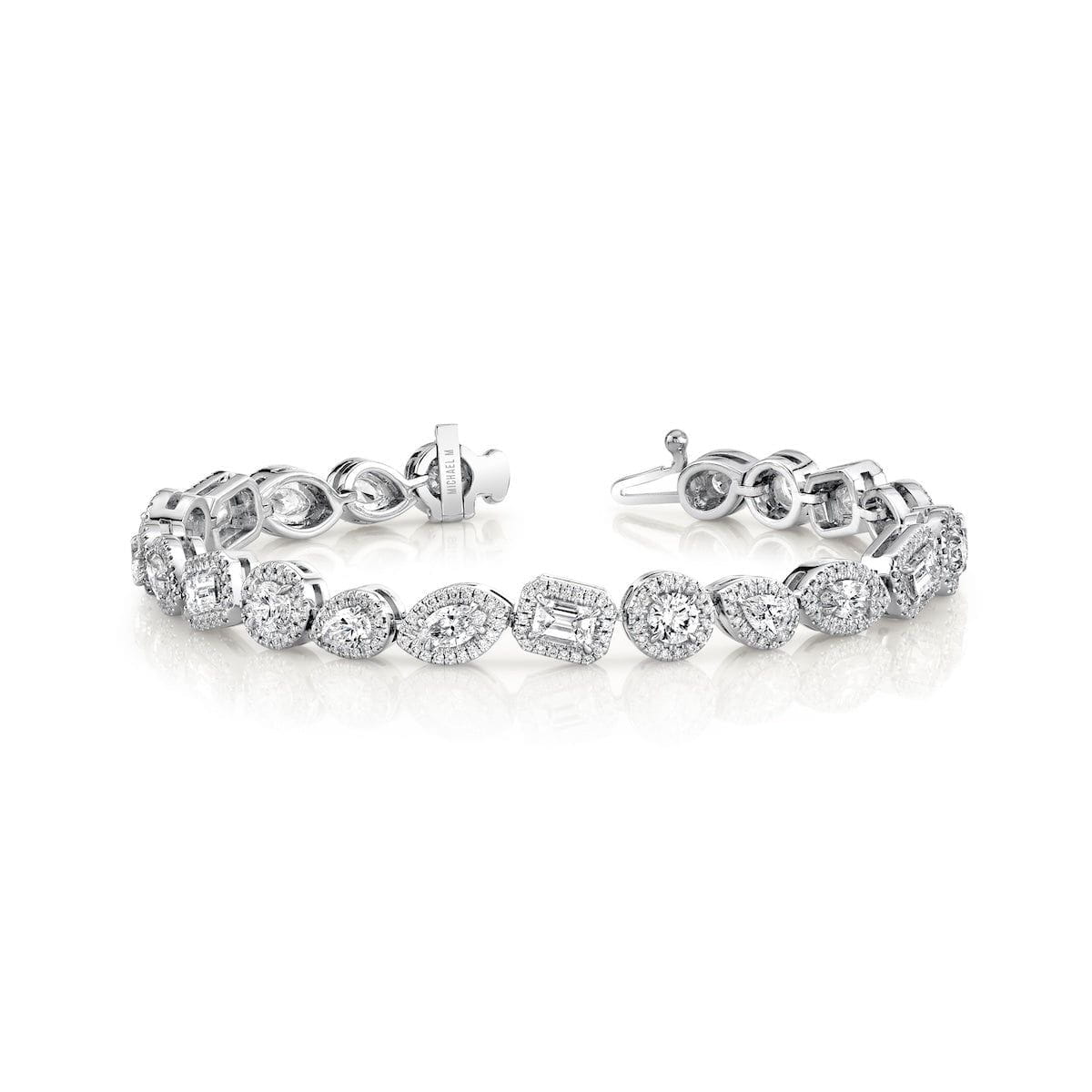 Montage Cluster Halo Tennis Bracelet