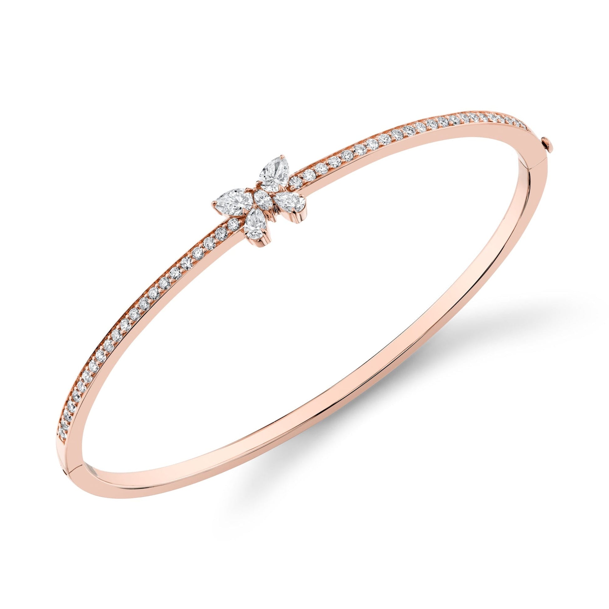Montage Single Butterfly Bangle with Pavé