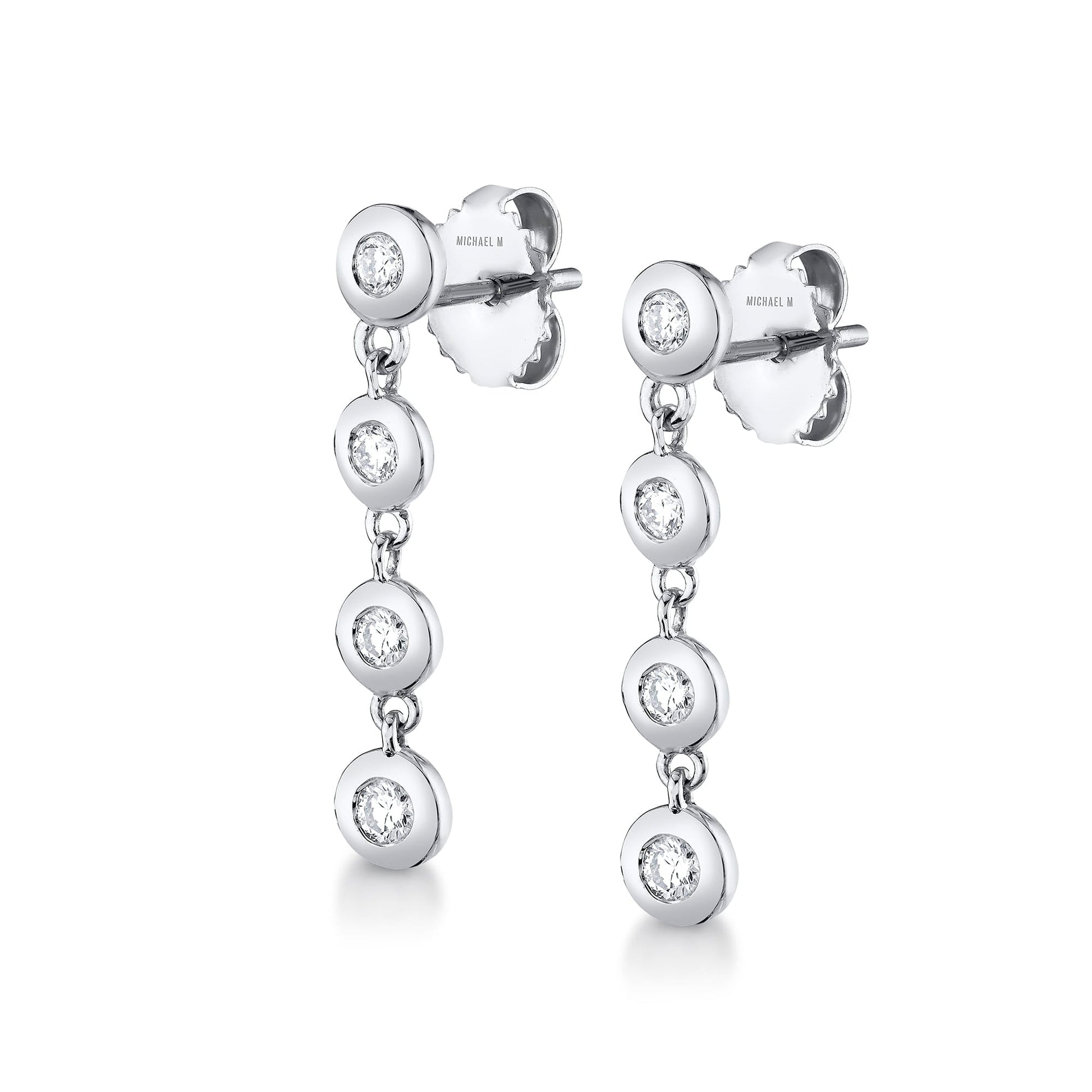 Bezel Petite Round Earrings