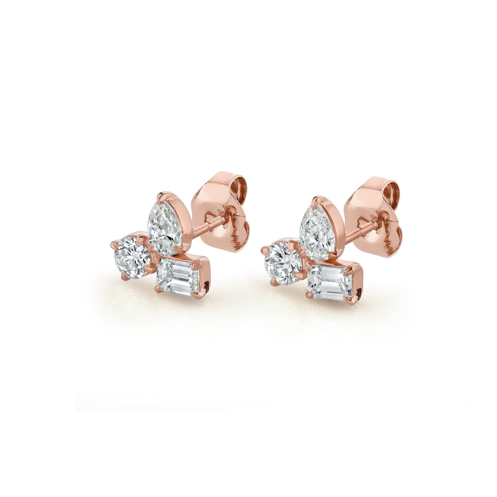 Montage 3 Cluster Stud Earrings