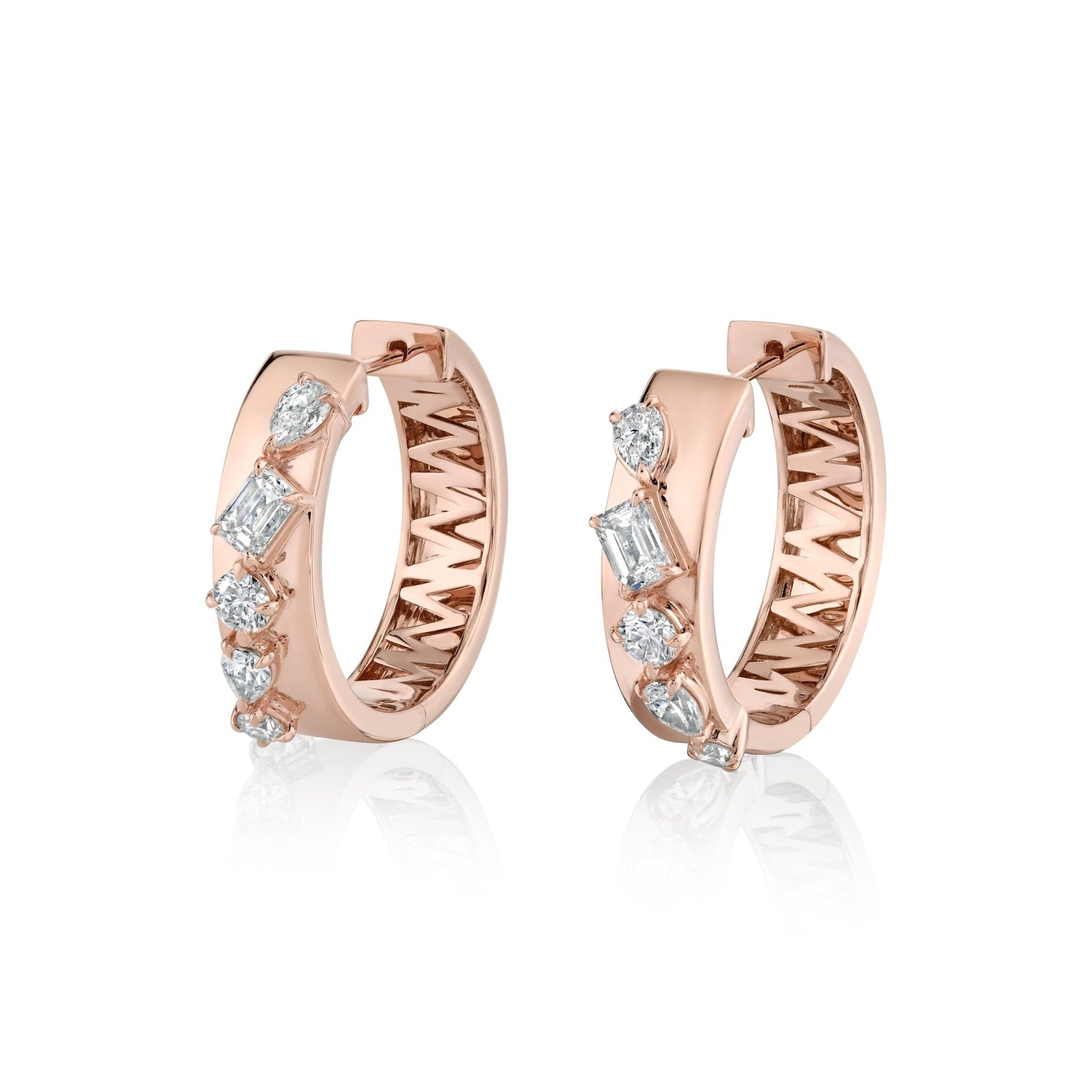 Montage Diamond Cross Hoops