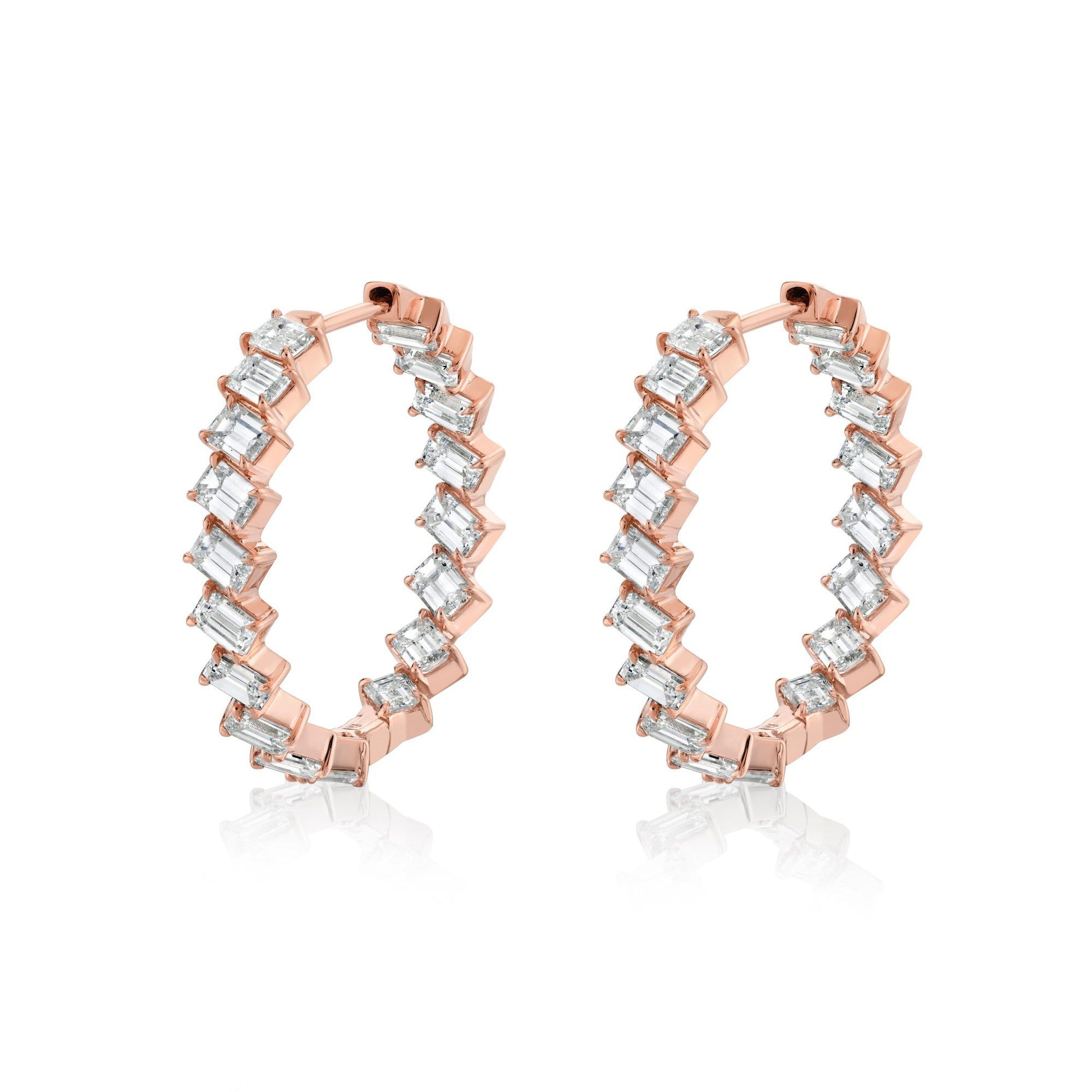 Montage Emerald Hoop Earrings