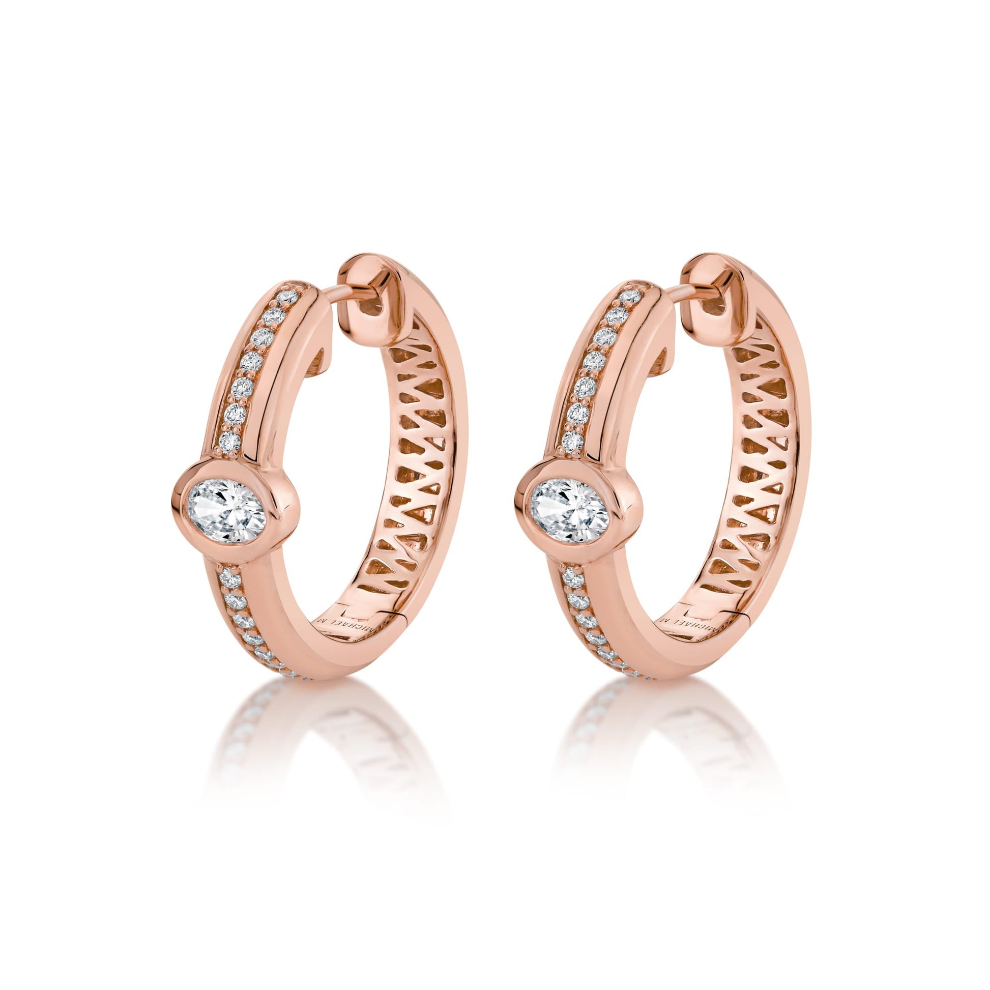 Orb Pavé Bezel Hoop Earrings