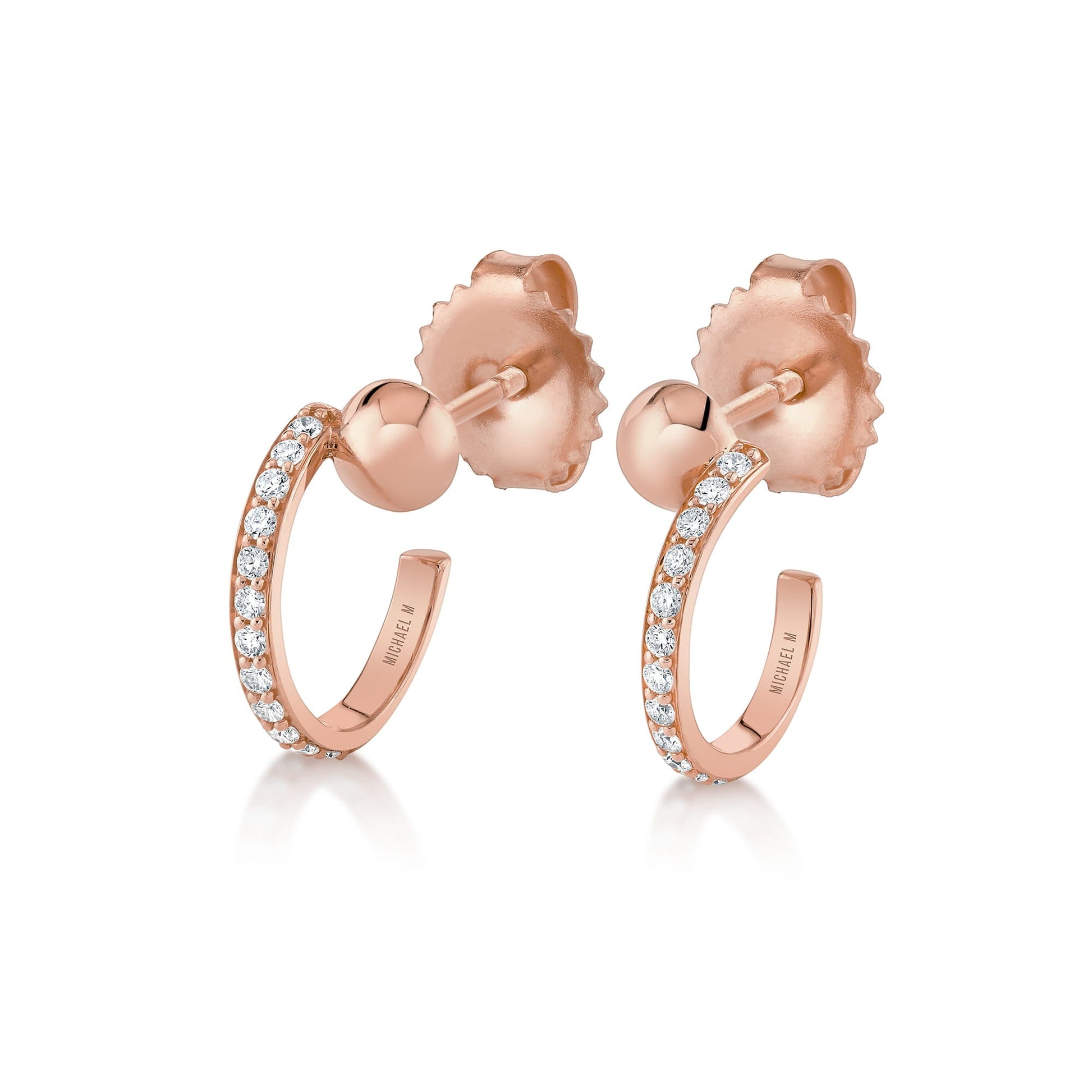 Orb Pavé Bypass Hoop Earrings