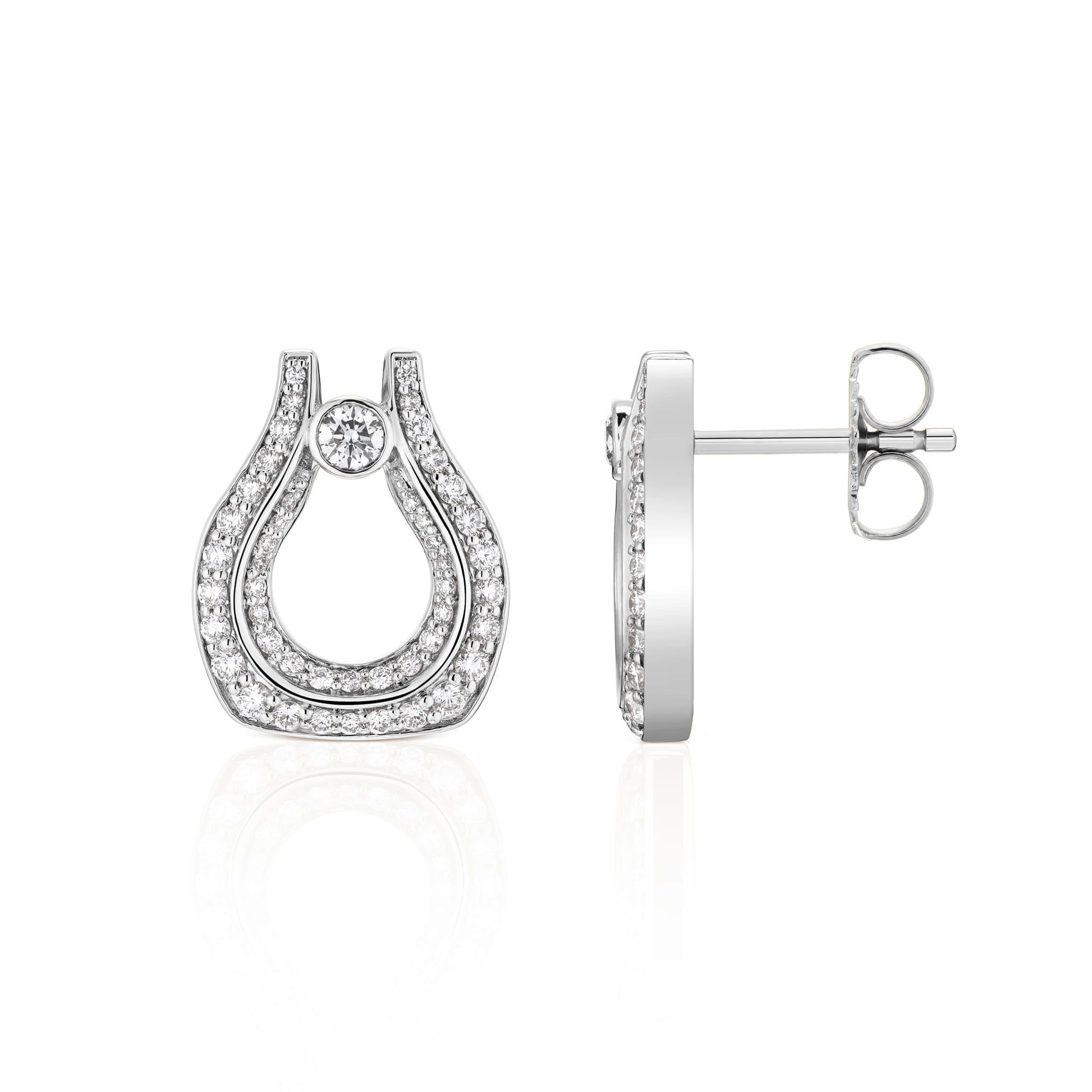 Europa Pavé Open Motif Earrings