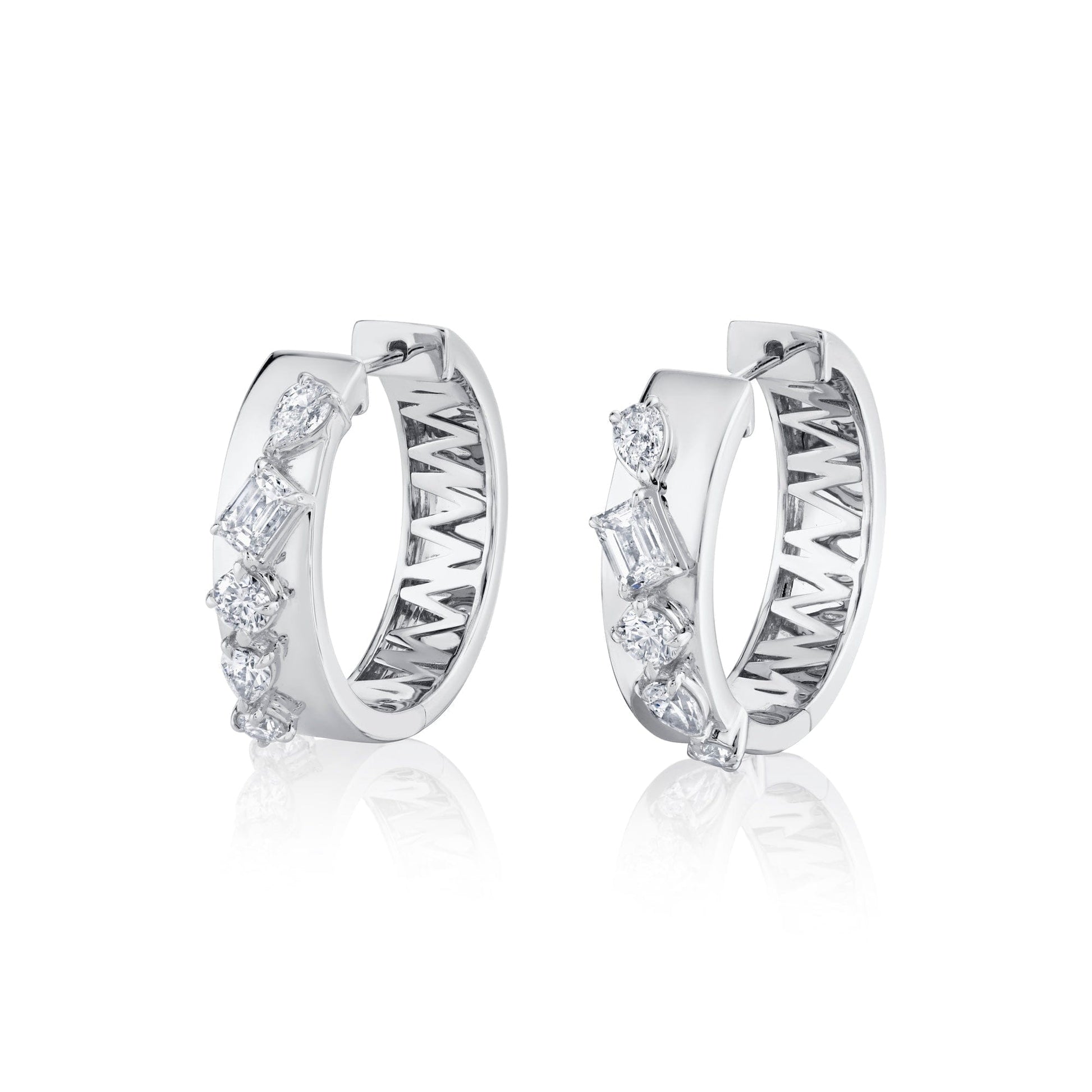 Montage Diamond Cross Hoops
