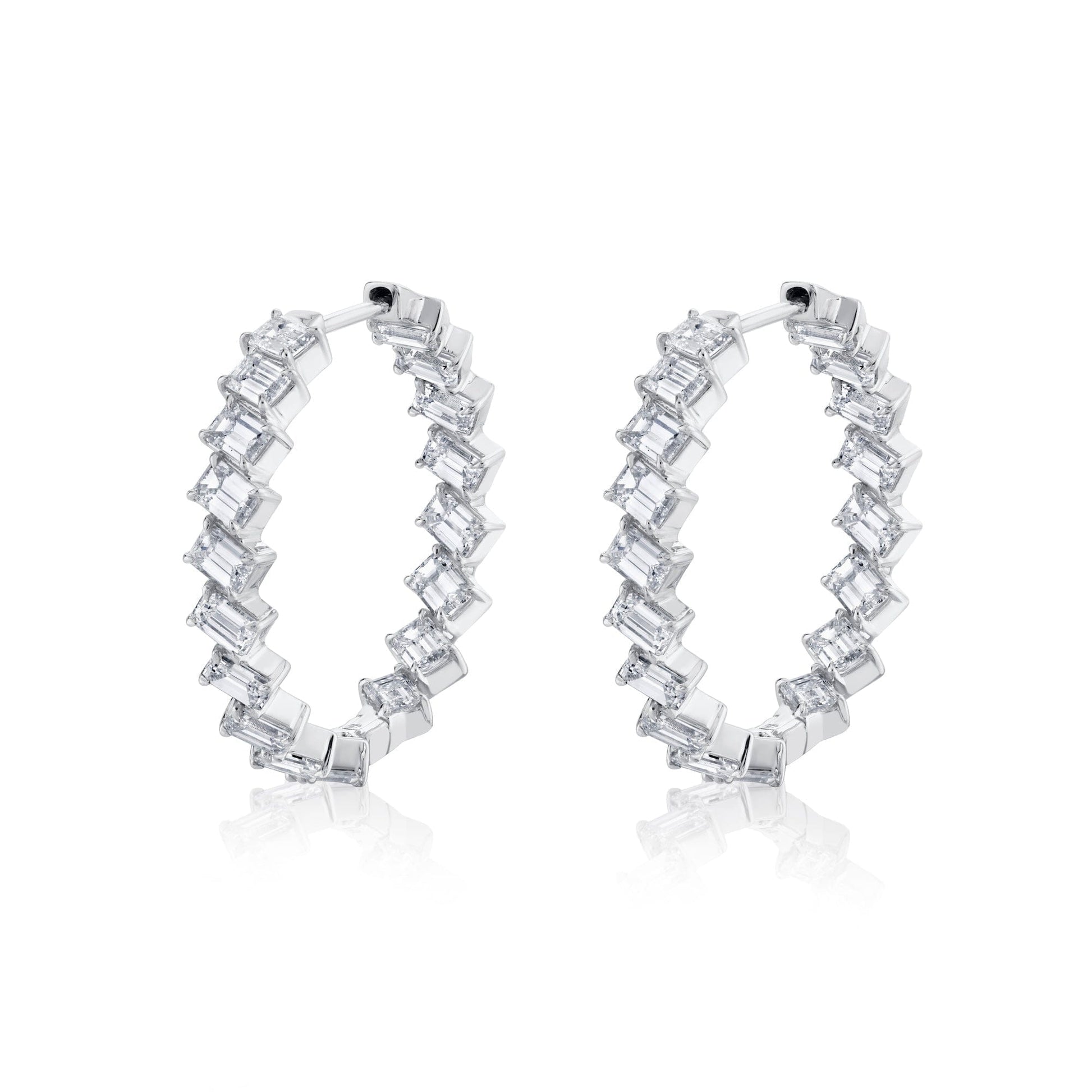 Montage Emerald Hoop Earrings