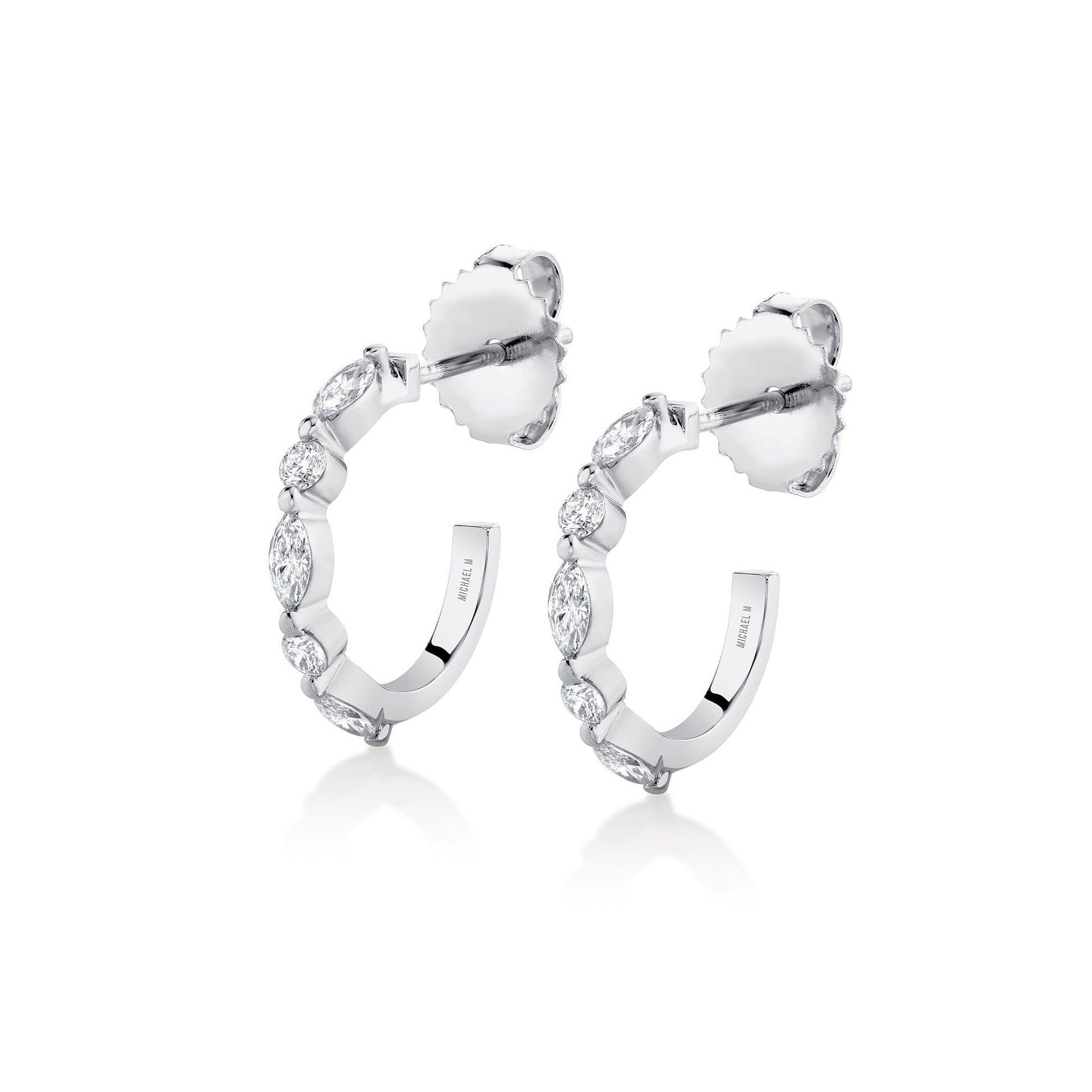 Mini Montage Mixed Cut Diamond Hoops