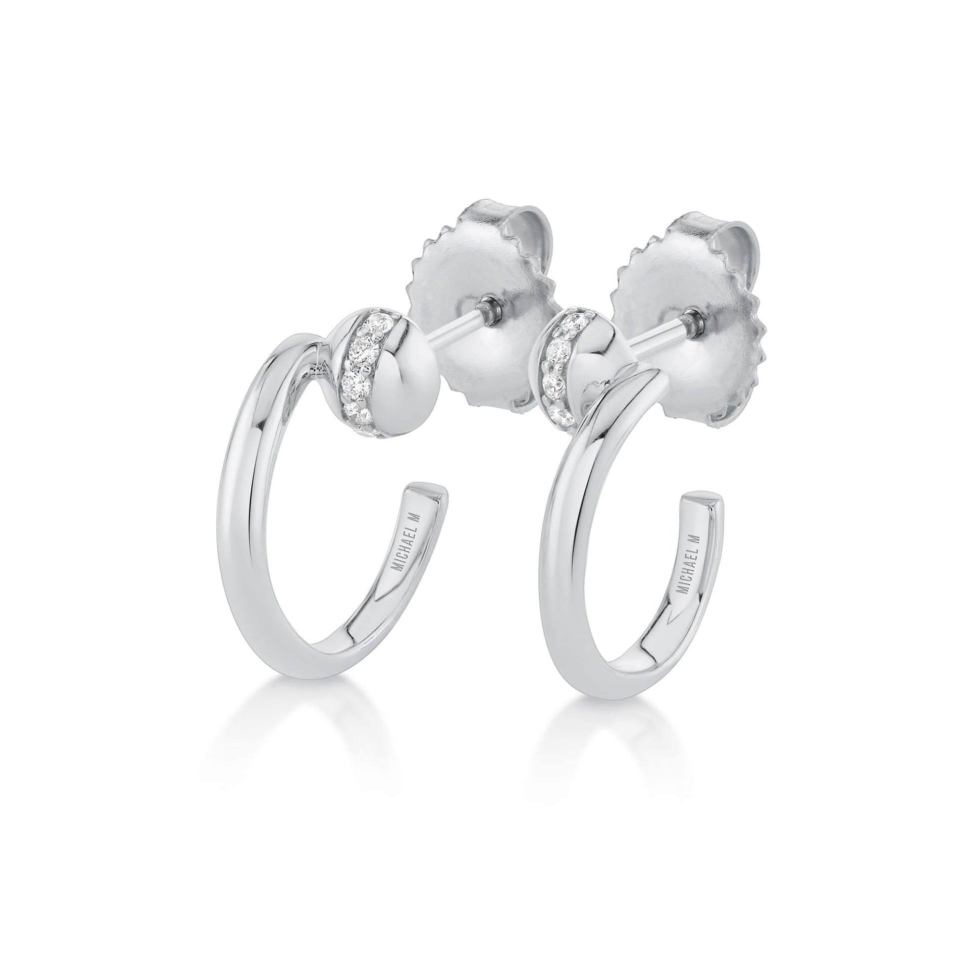 Orb Bypass Hoop Earrings