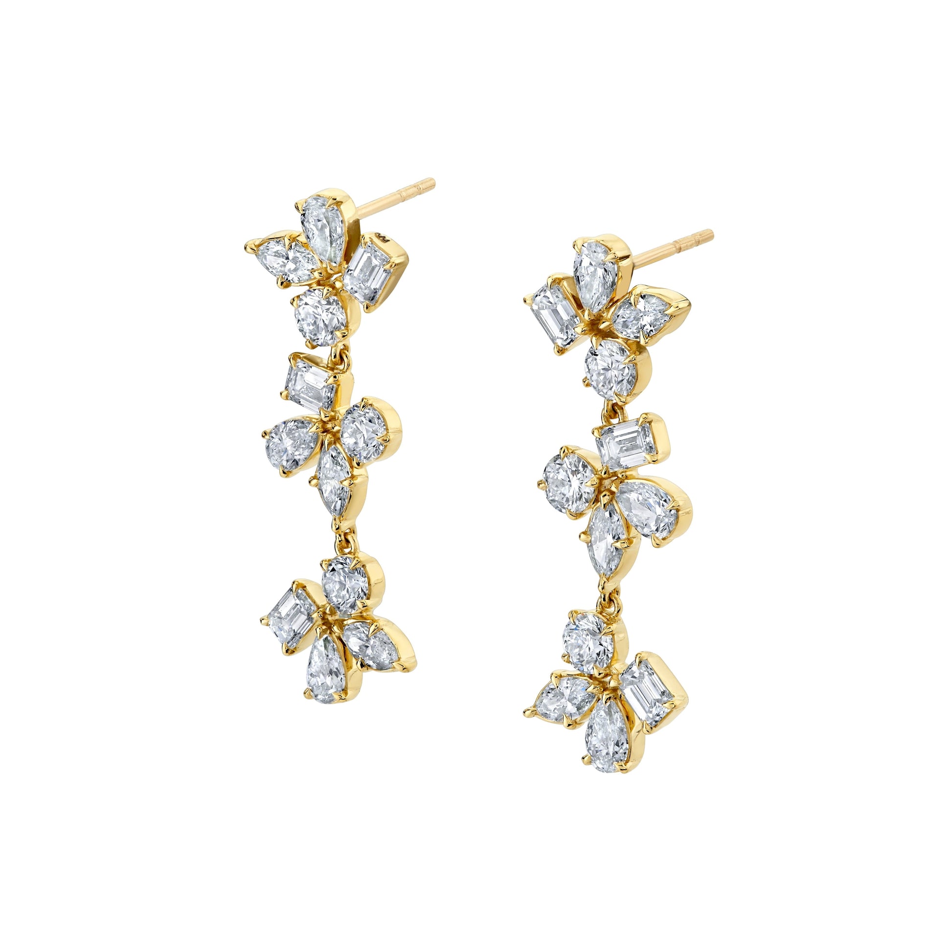 Montage 3 Cluster Drop Earrings