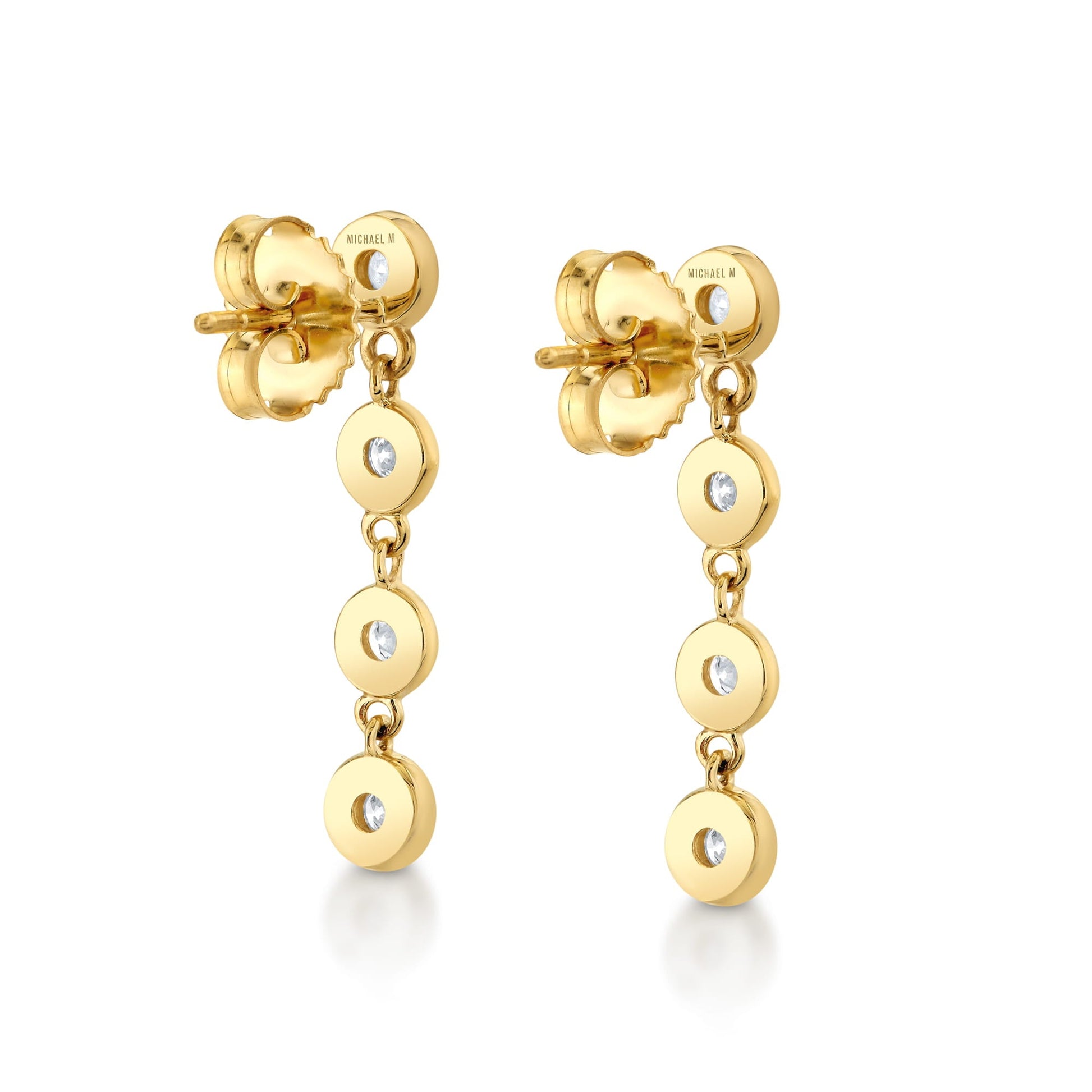 Bezel Petite Round Earrings