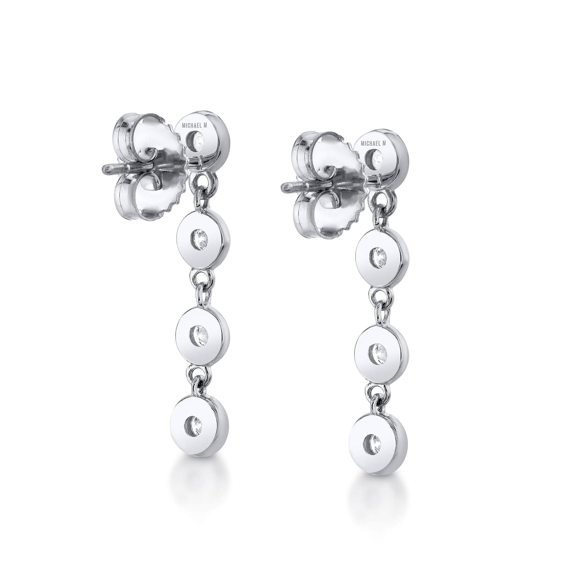 Bezel Petite Round Earrings