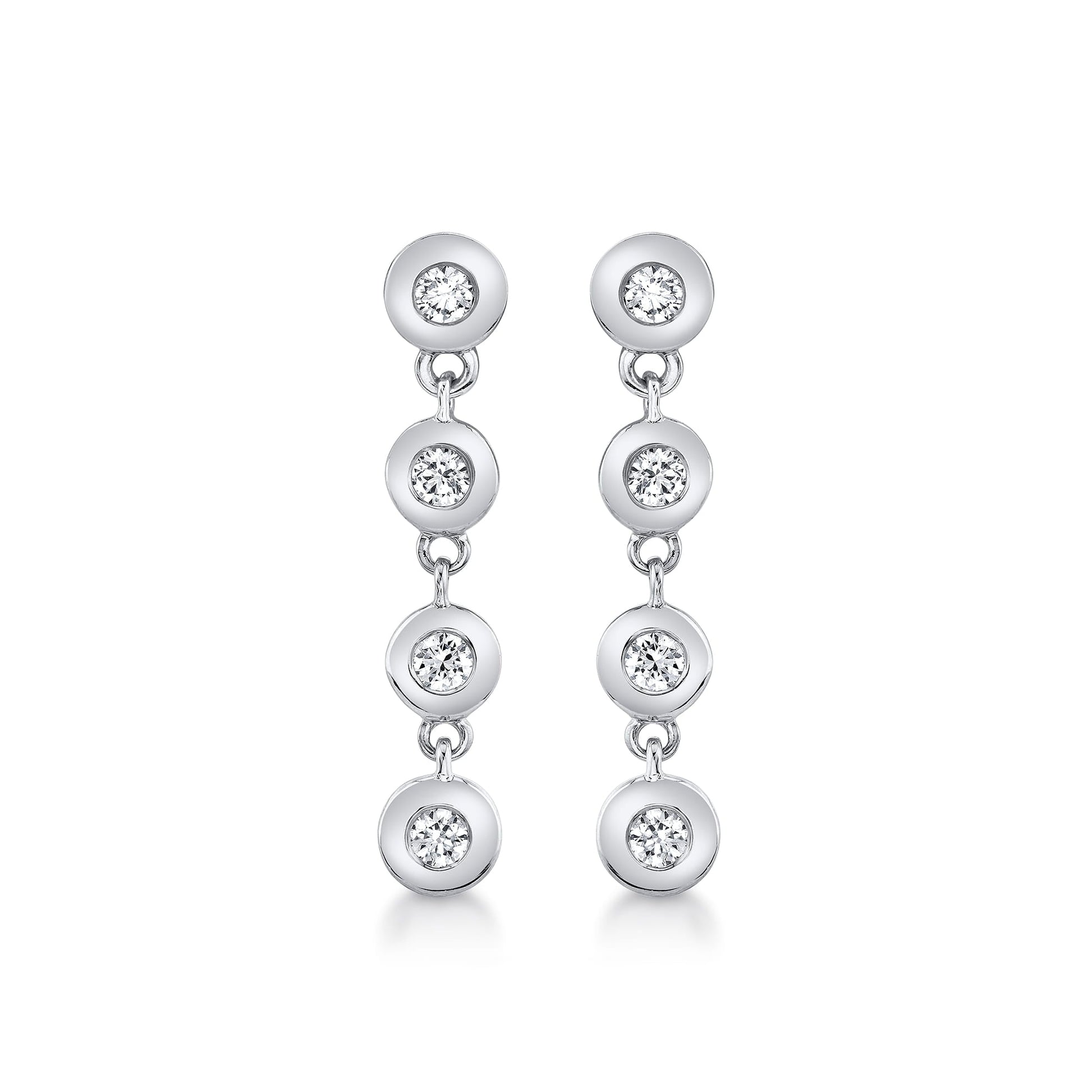 Bezel Petite Round Earrings