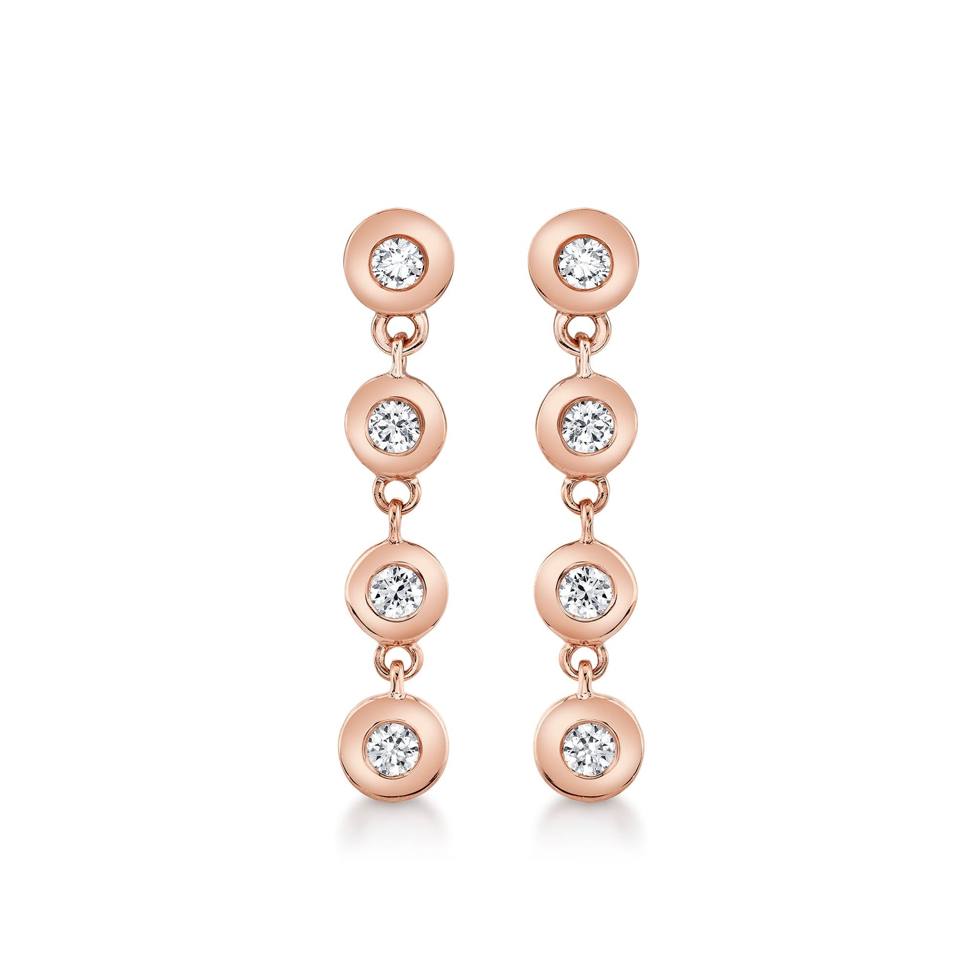 Bezel Petite Round Earrings