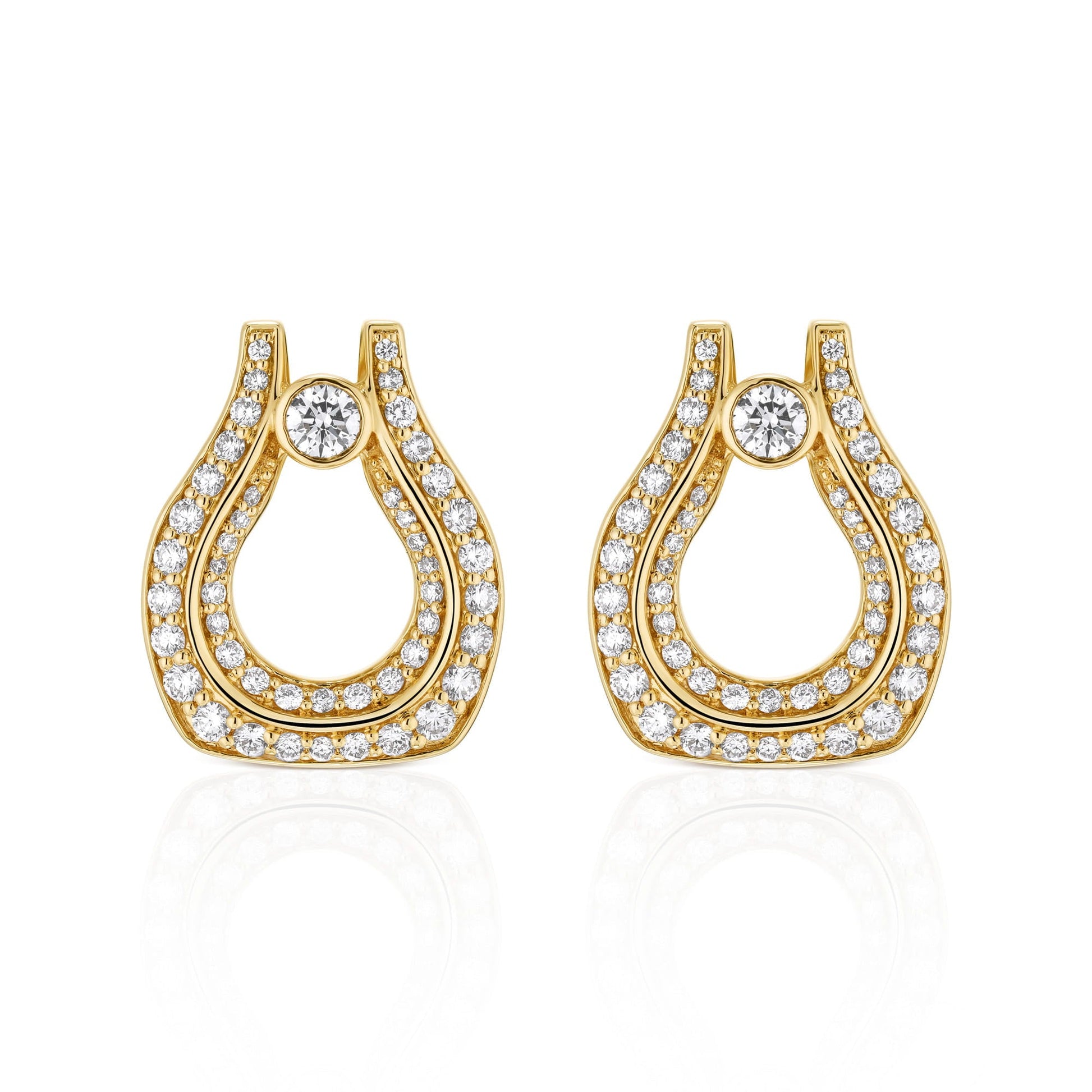 Europa Pavé Open Motif Earrings