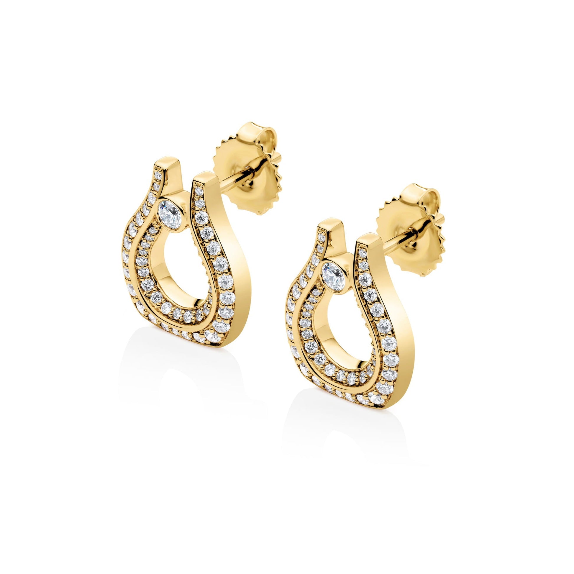 Europa Pavé Open Motif Earrings