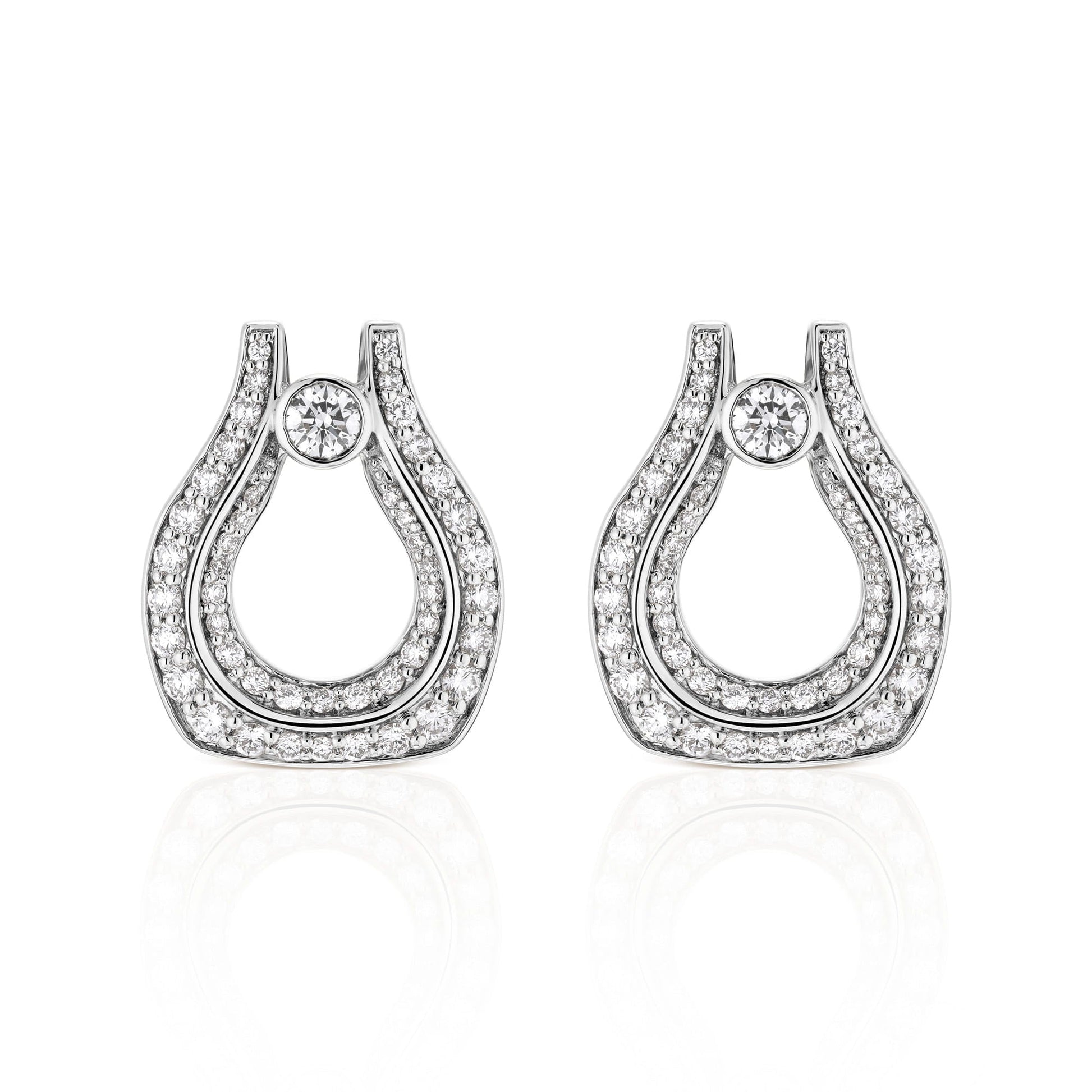 Europa Pavé Open Motif Earrings