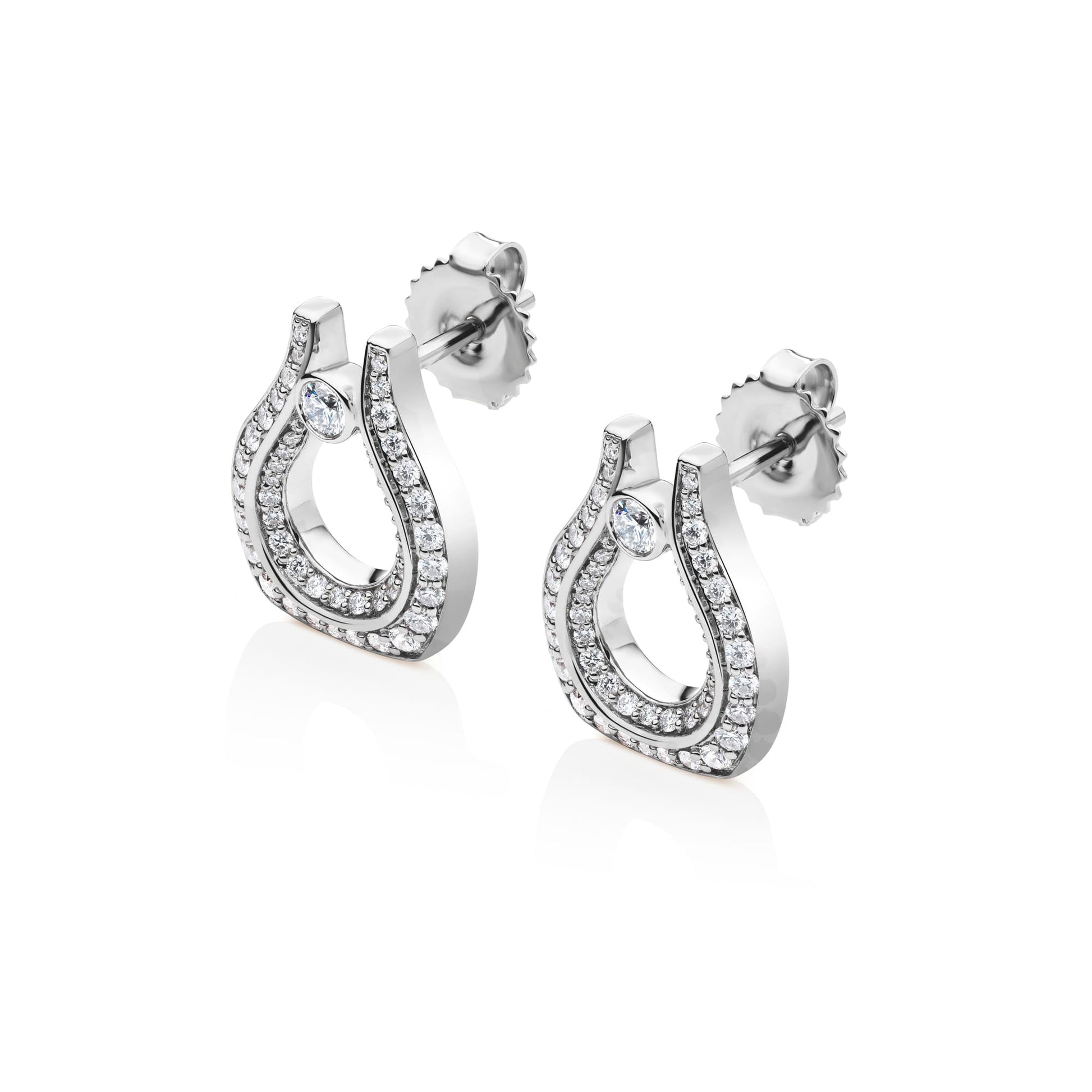 Europa Pavé Open Motif Earrings