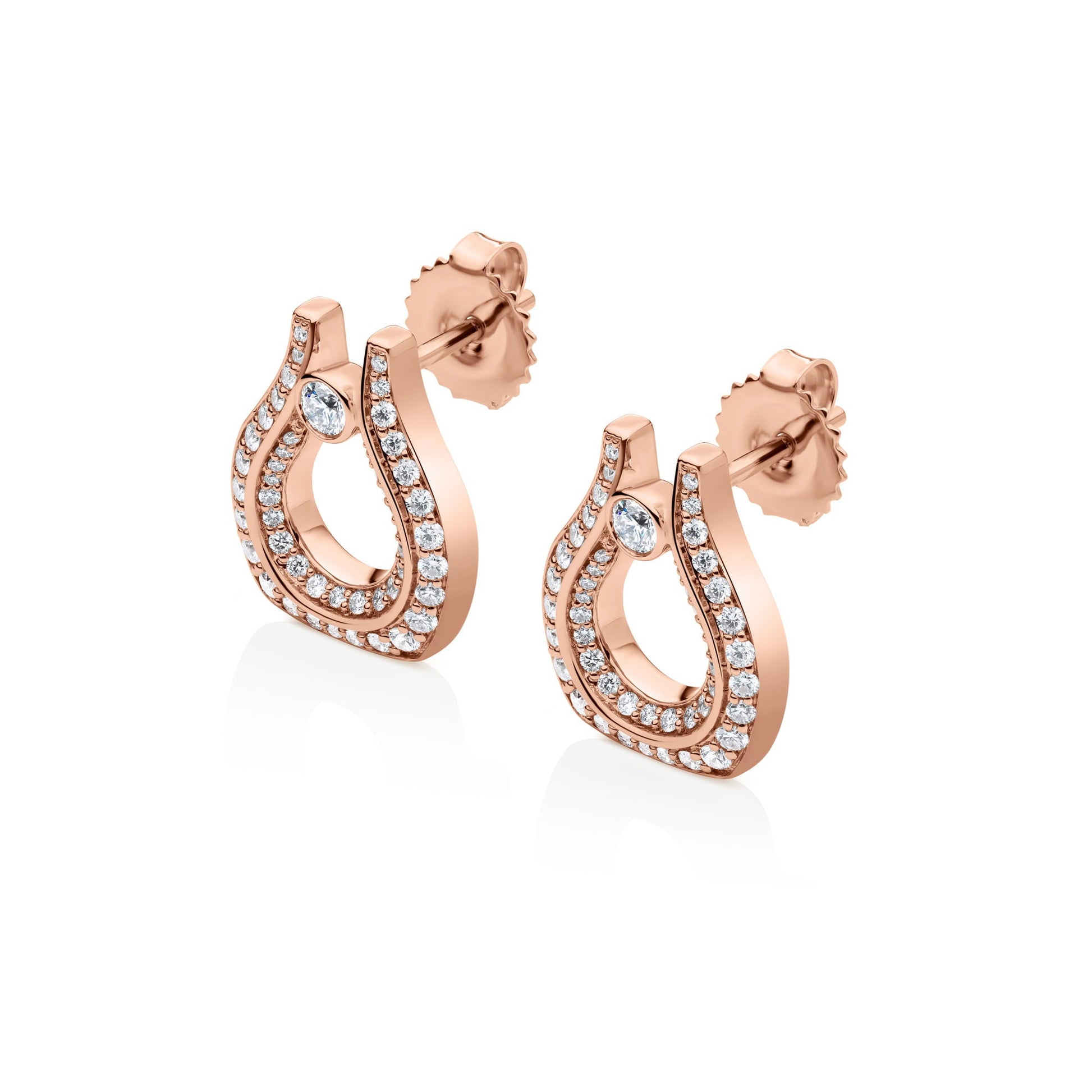 Europa Pavé Open Motif Earrings