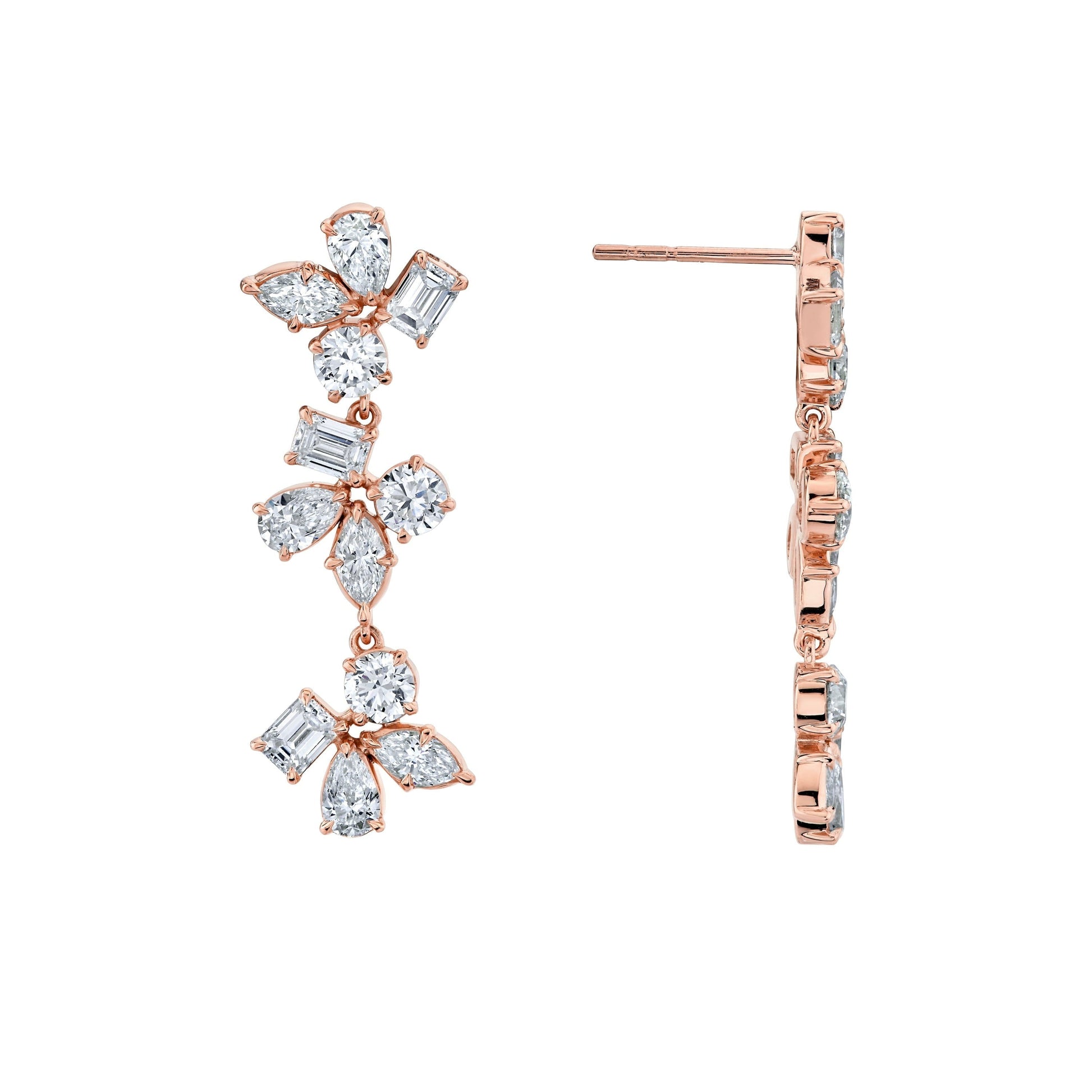 Montage 3 Cluster Drop Earrings