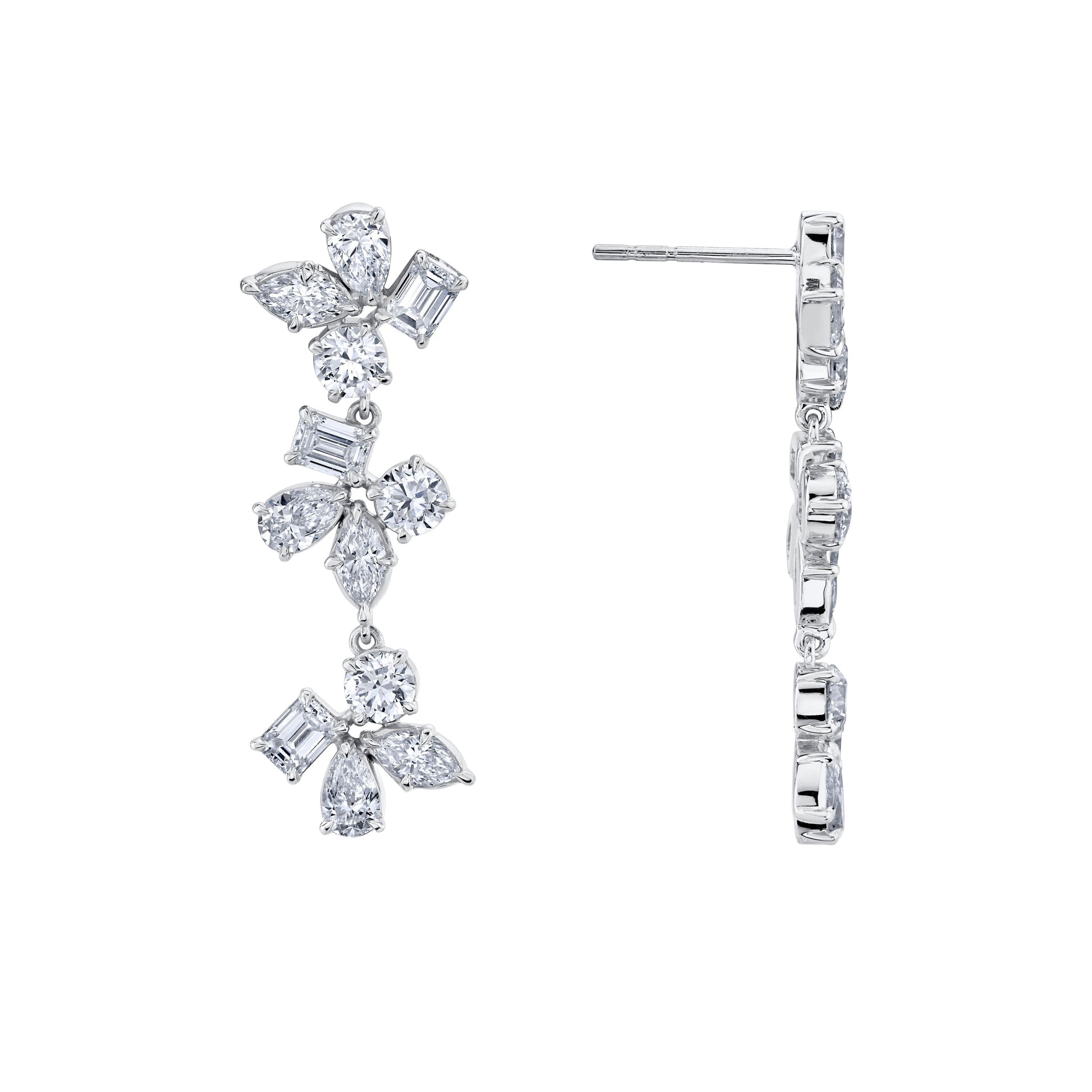 Montage 3 Cluster Drop Earrings