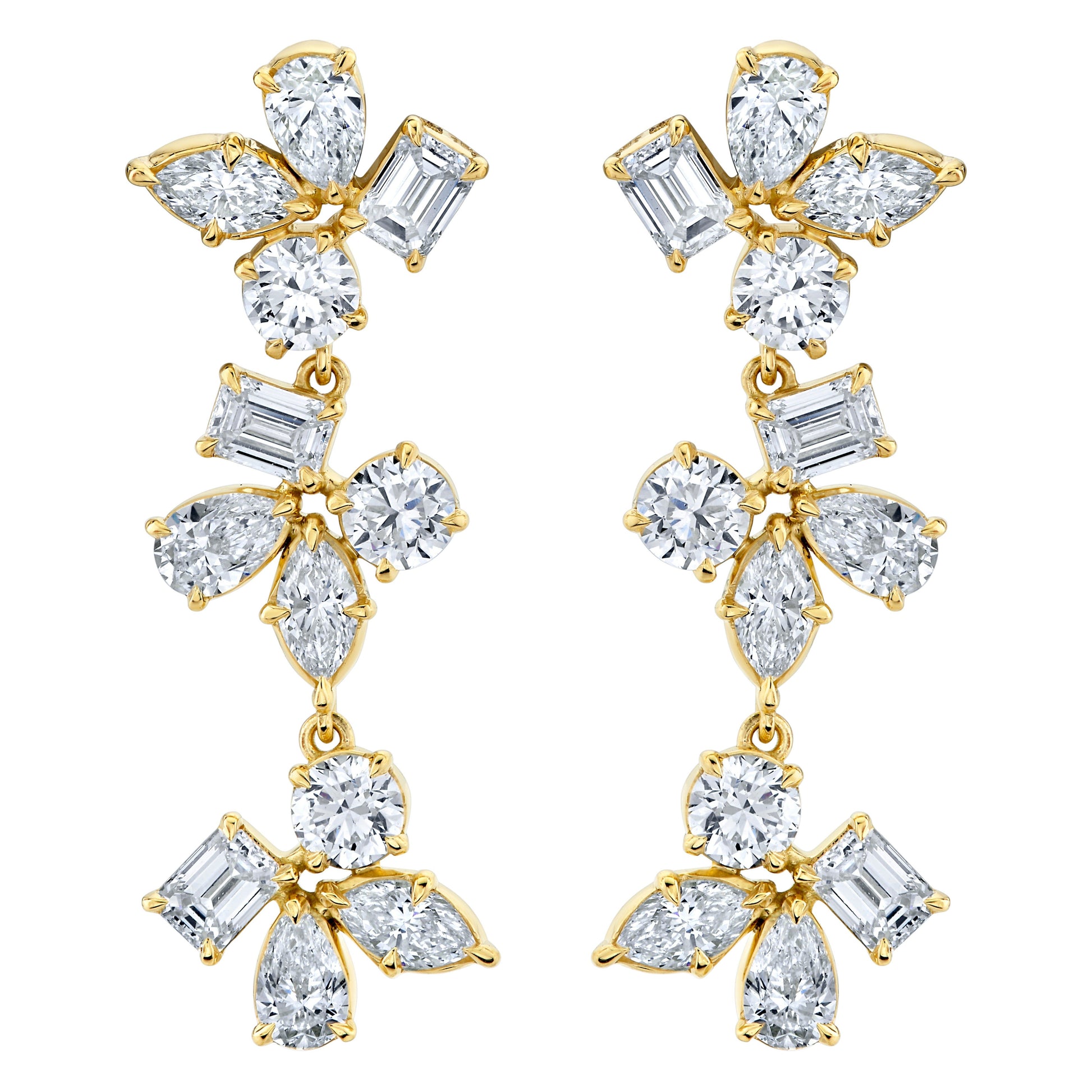 Montage 3 Cluster Drop Earrings