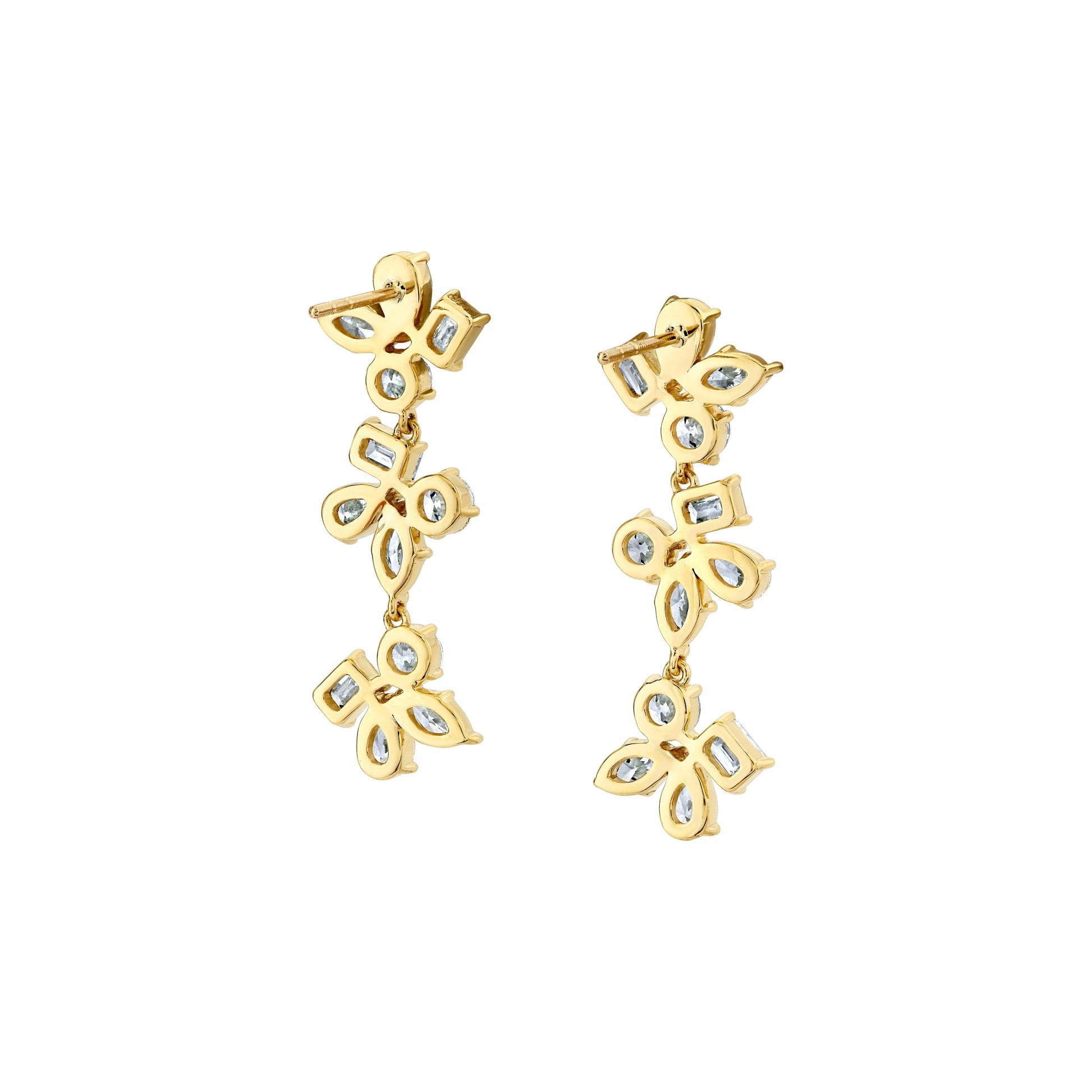 Montage 3 Cluster Drop Earrings