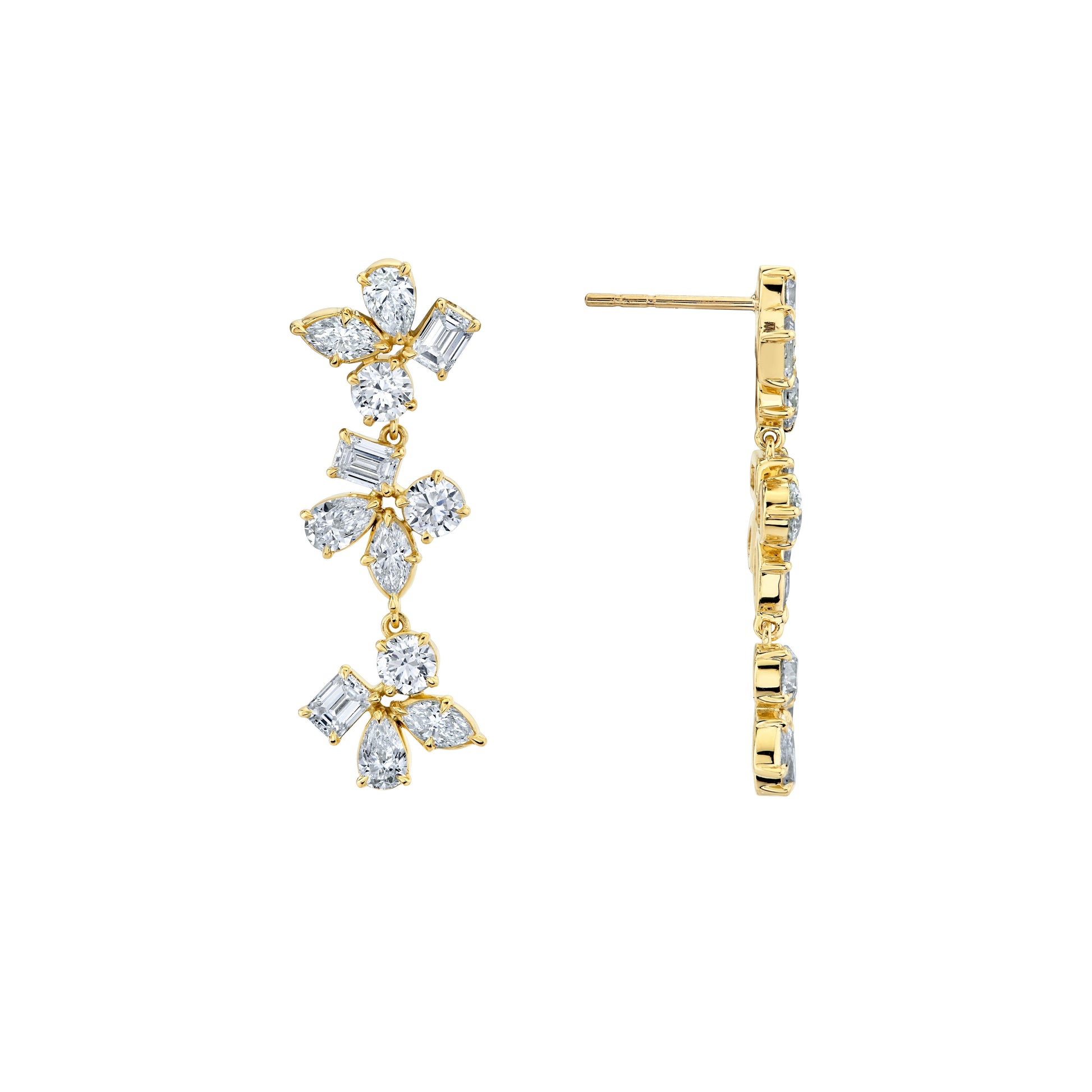Montage 3 Cluster Drop Earrings