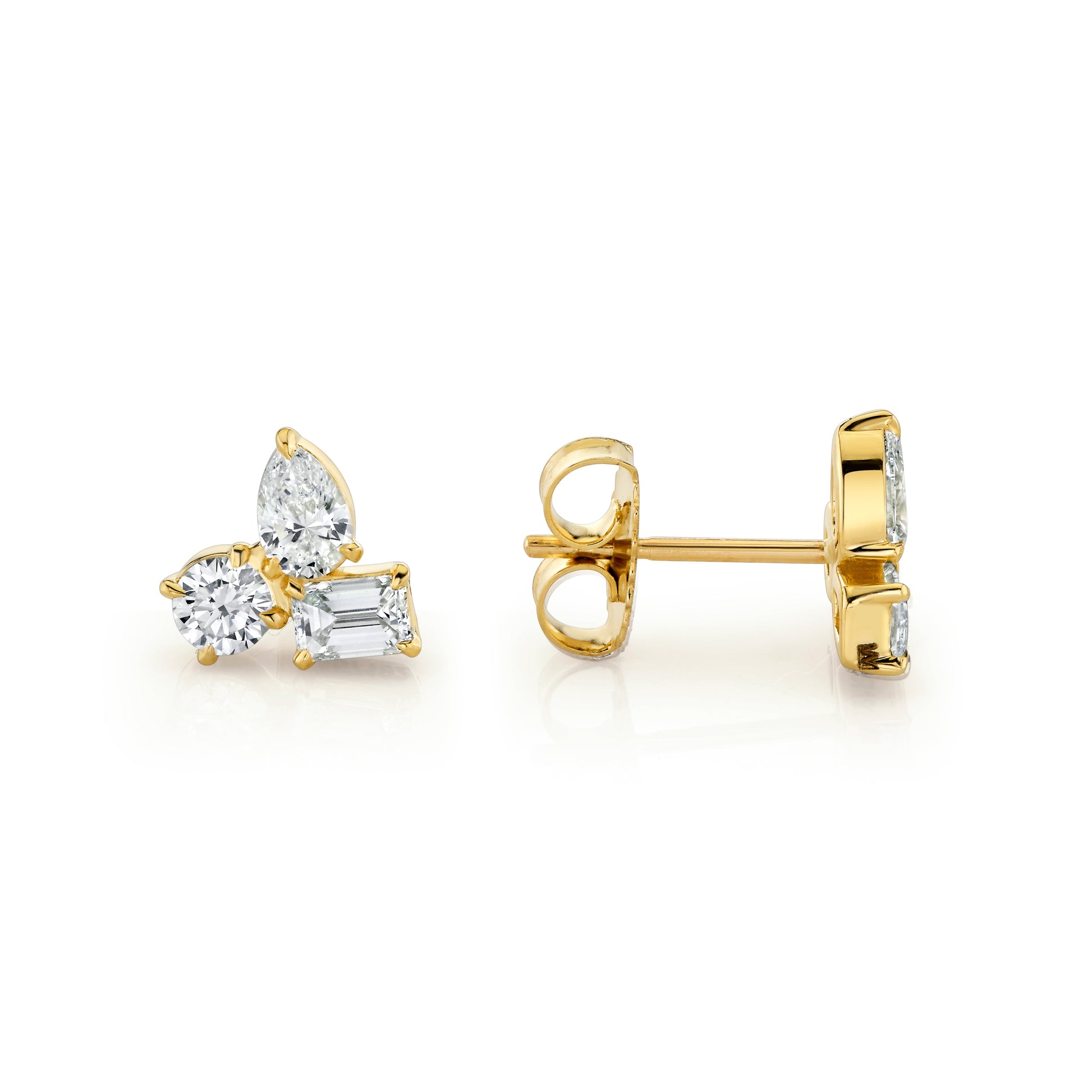 Montage 3 Cluster Stud Earrings