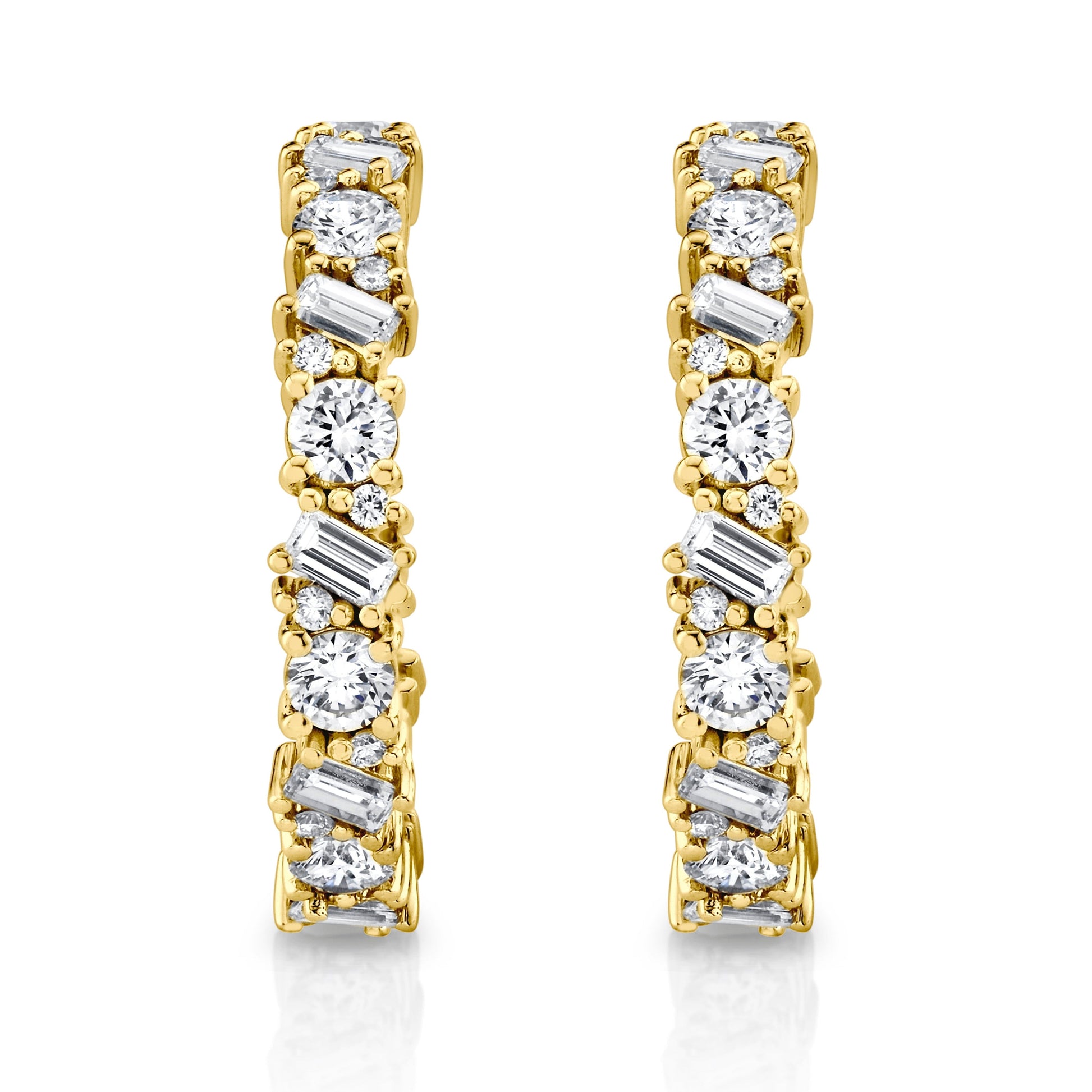 Montage Baguette Cluster Hoops