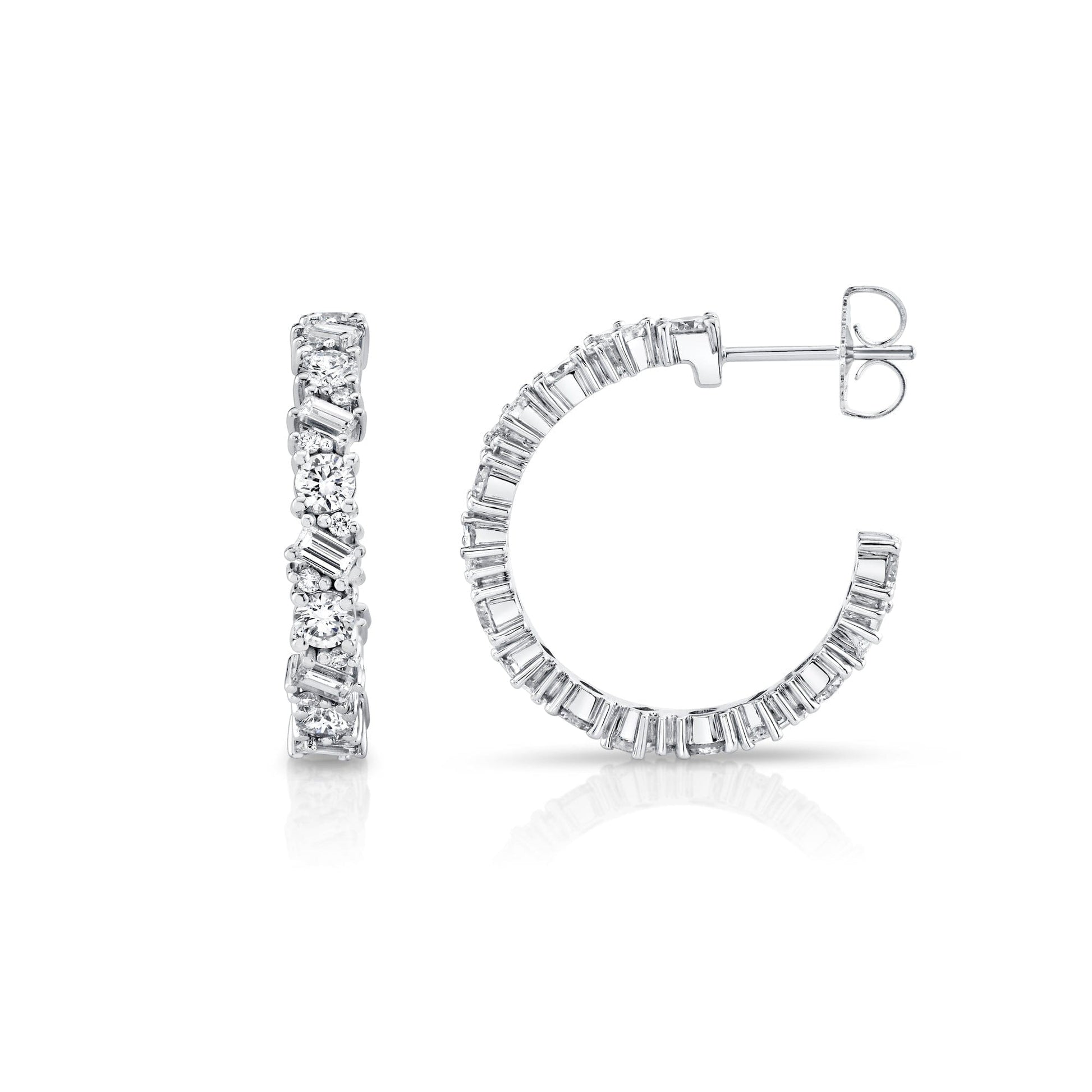 Montage Baguette Cluster Hoops