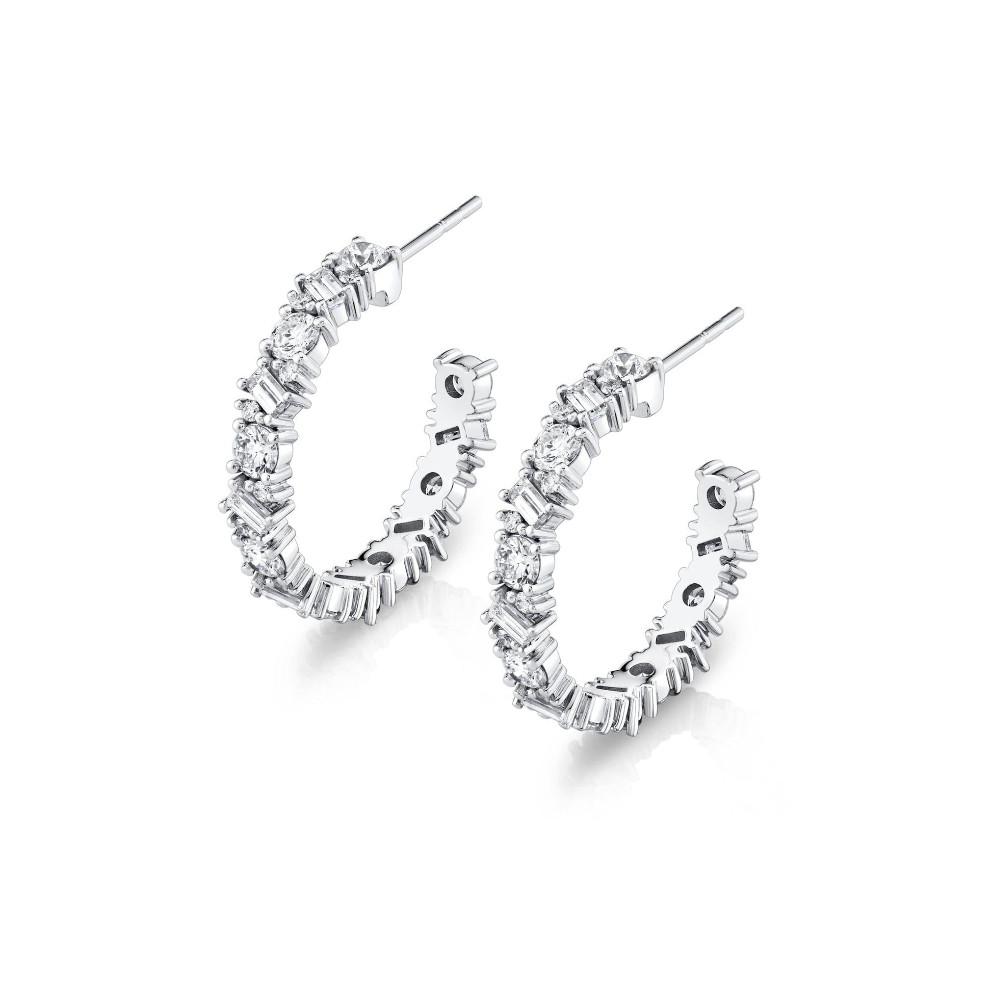 Montage Baguette Cluster Hoops