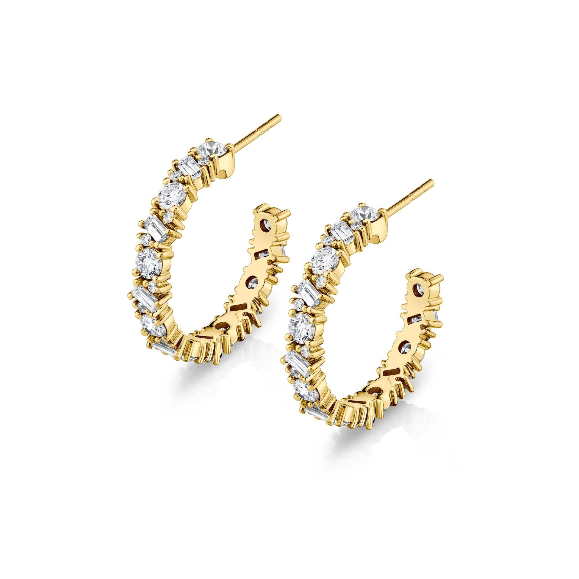 Montage Baguette Cluster Hoops