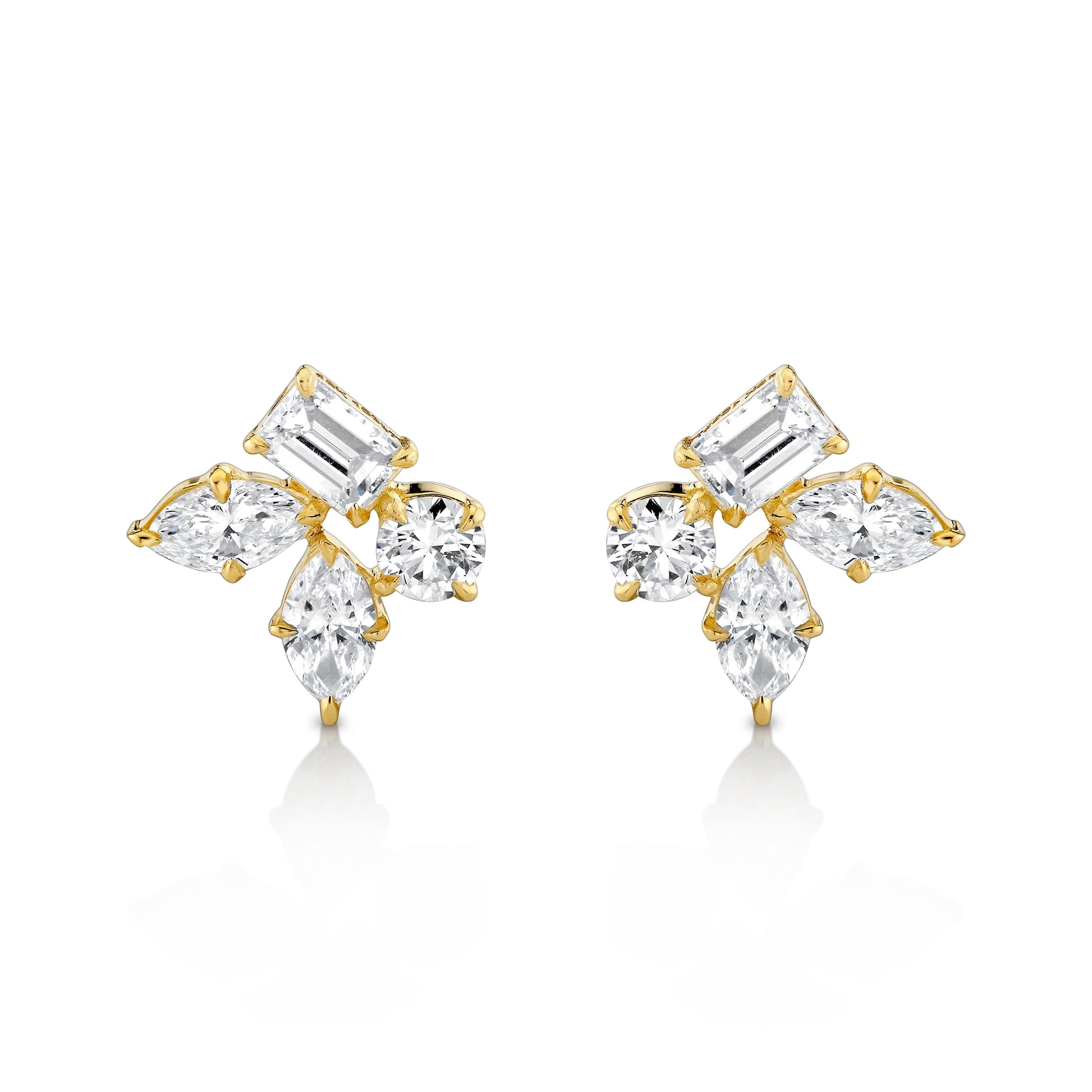 Montage Cluster Stud Earrings