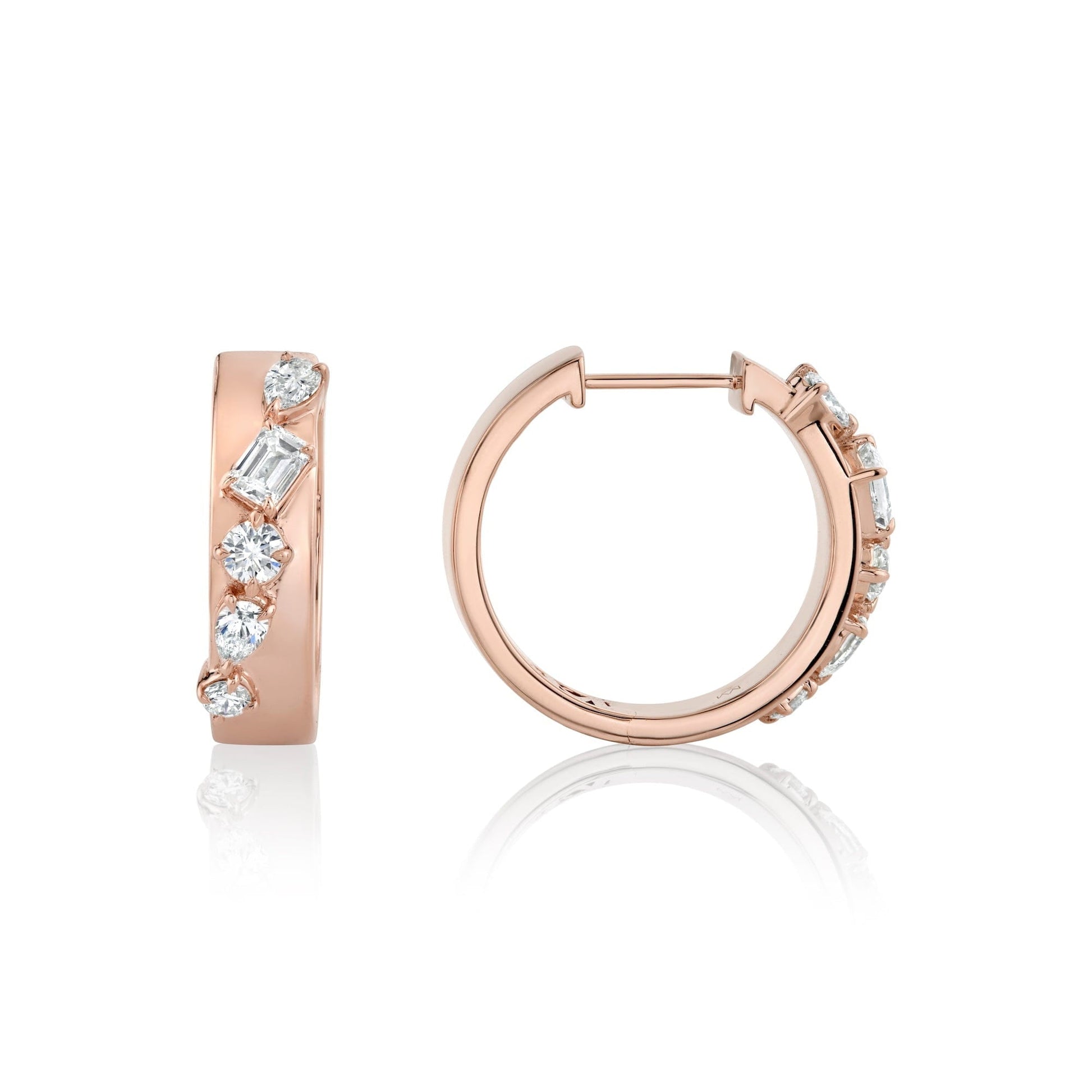 Montage Diamond Cross Hoops