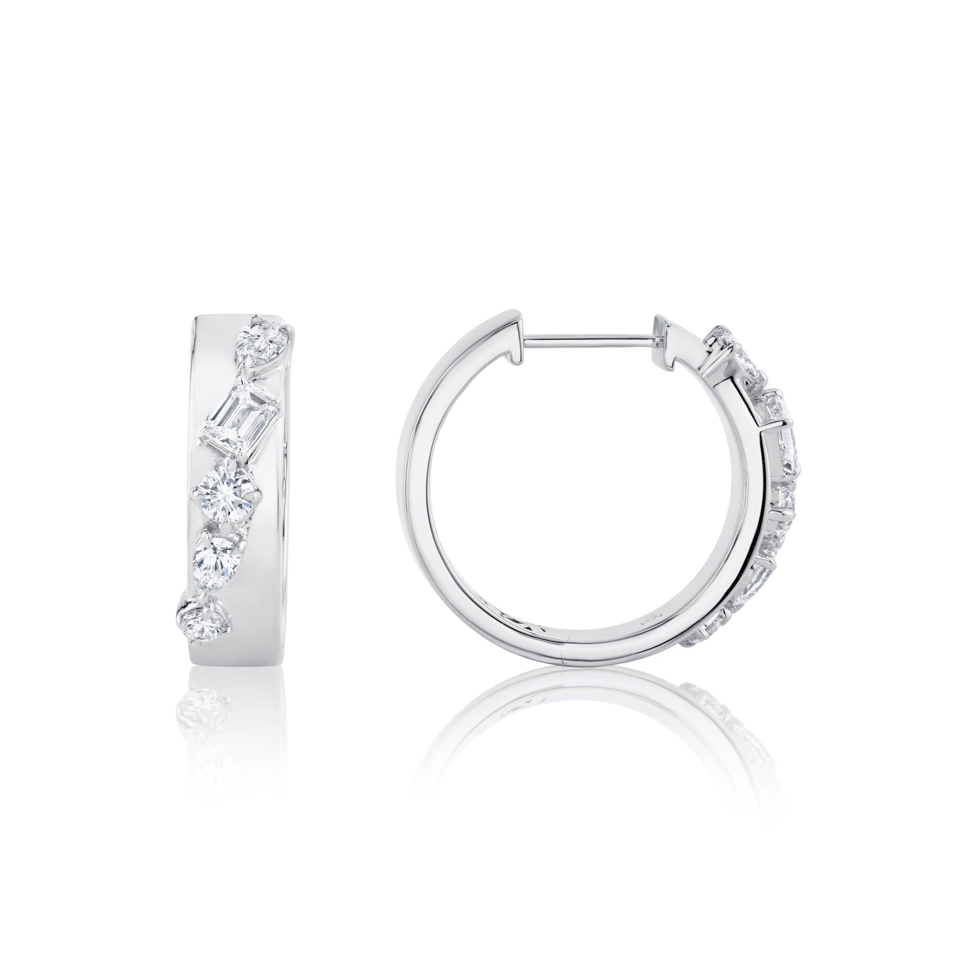 Montage Diamond Cross Hoops