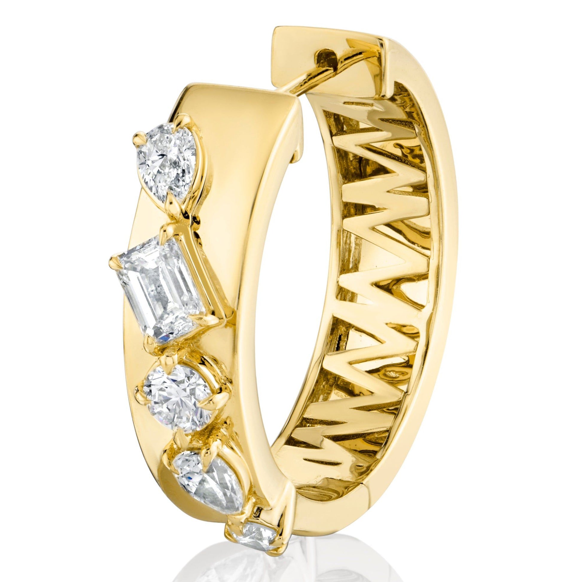 Montage Diamond Cross Hoops