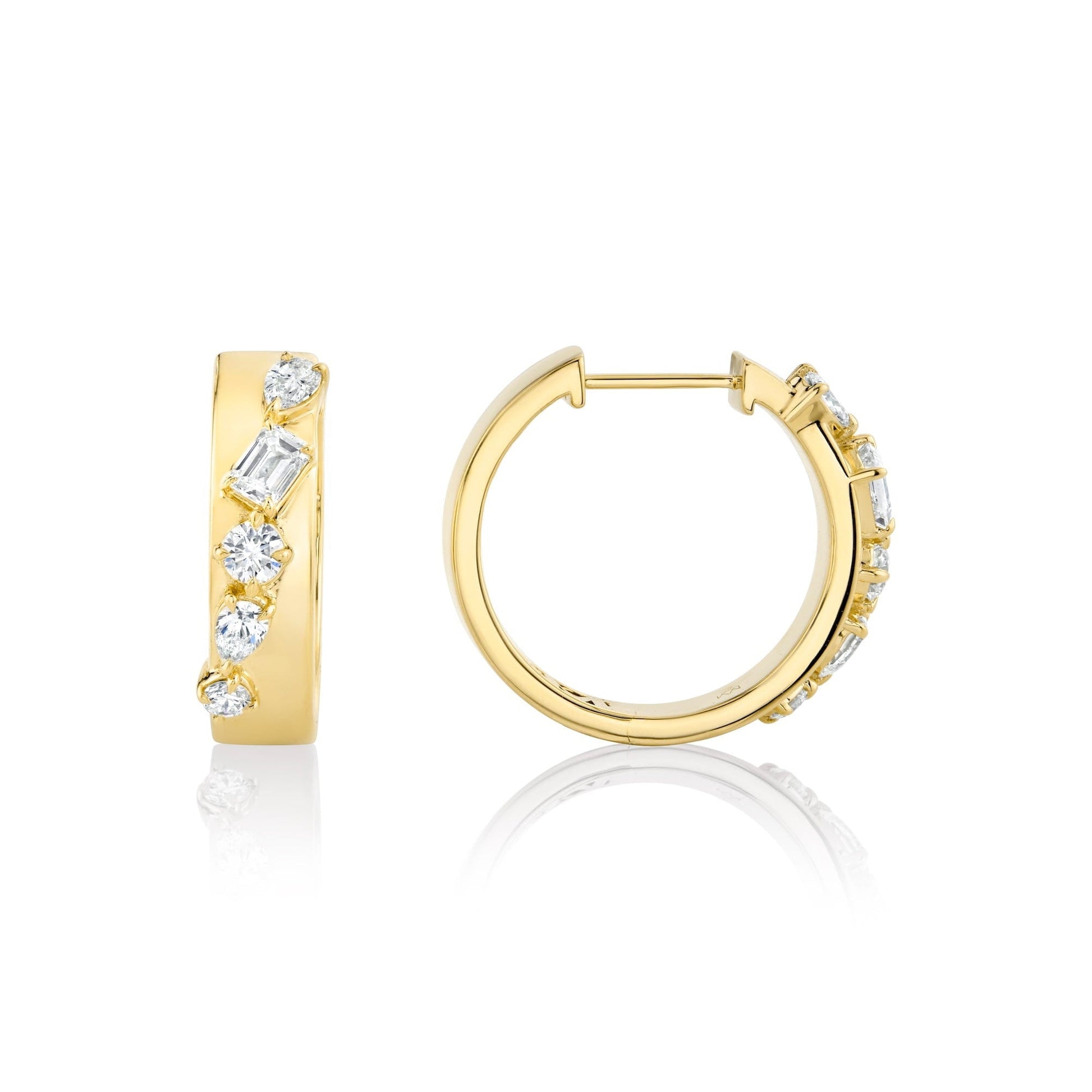 Montage Diamond Cross Hoops