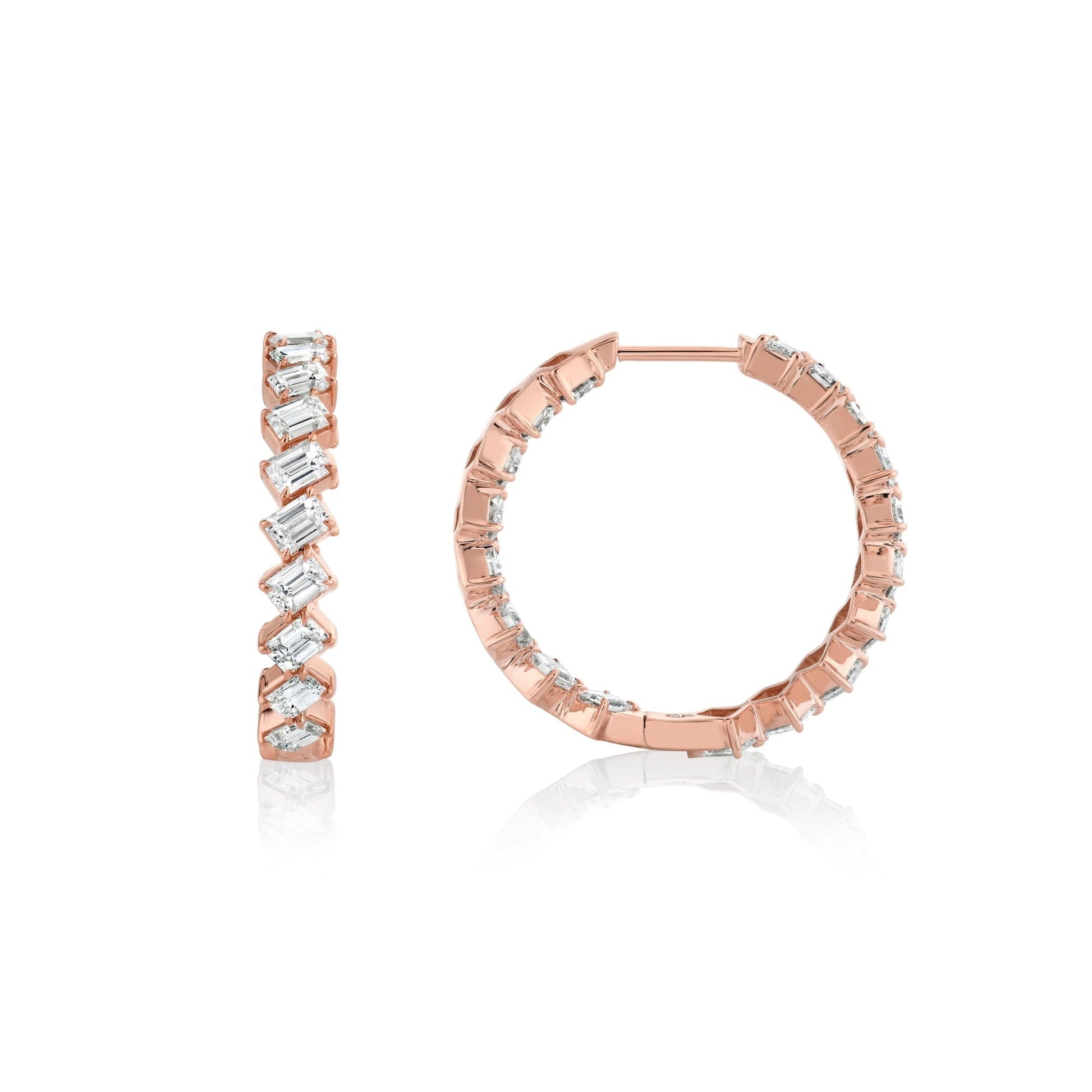 Montage Emerald Hoop Earrings