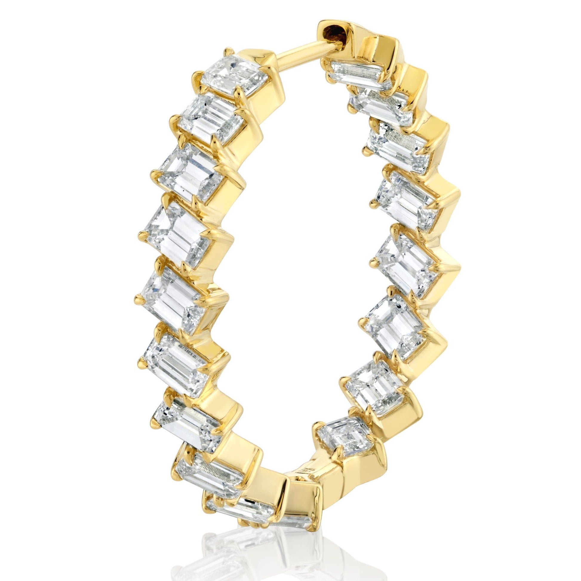 Montage Emerald Hoop Earrings