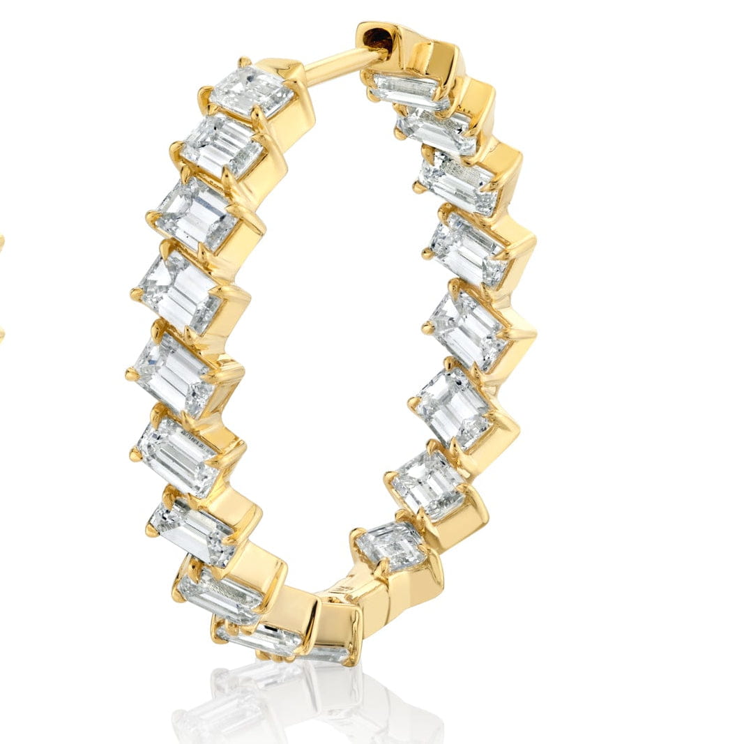 Montage Emerald Hoop Earrings