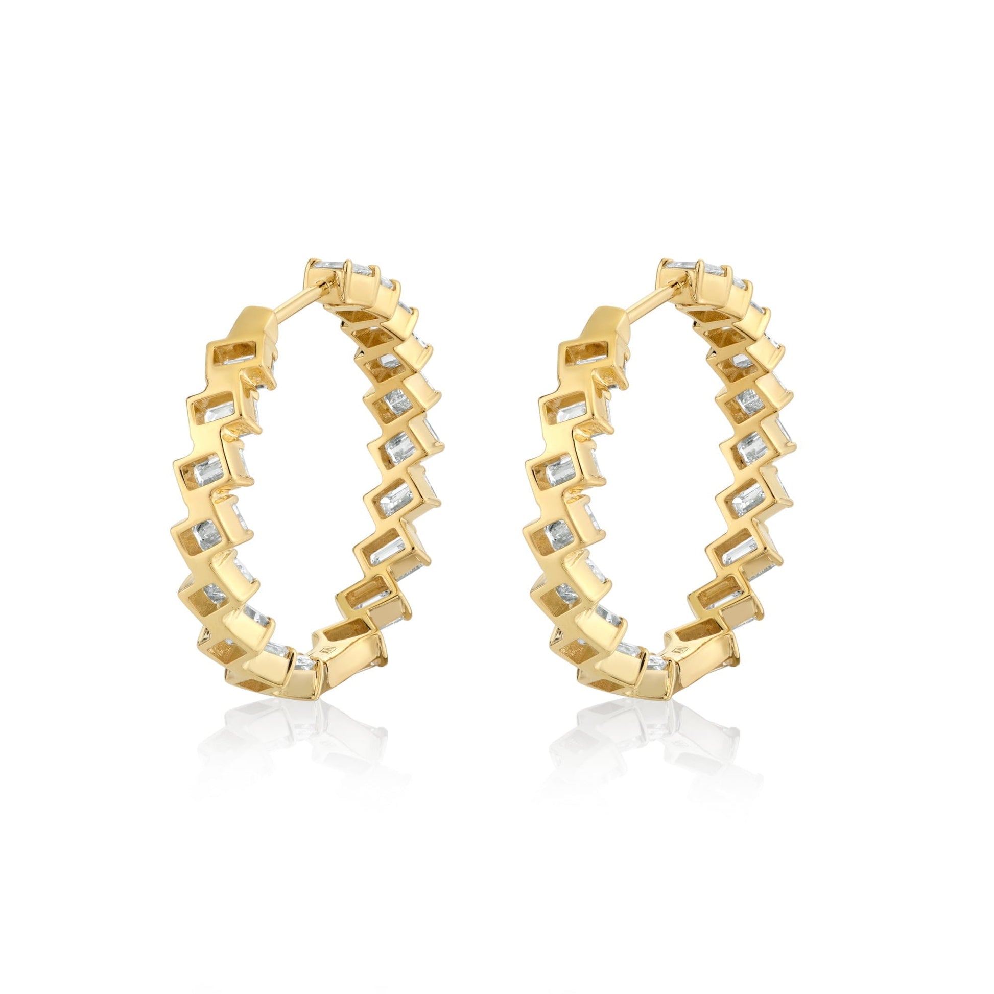 Montage Emerald Hoop Earrings