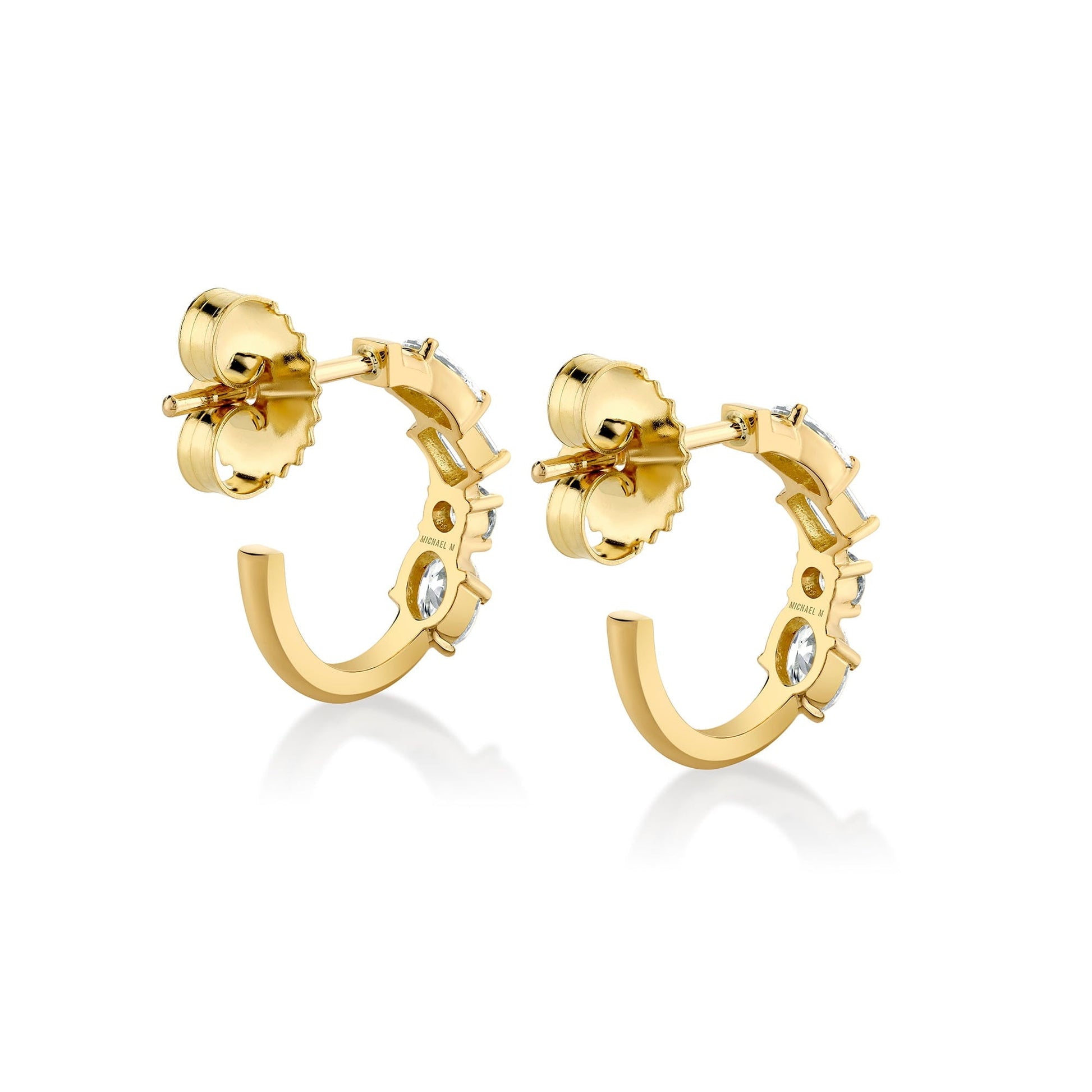 Mini Montage Mixed Cut Diamond Hoops