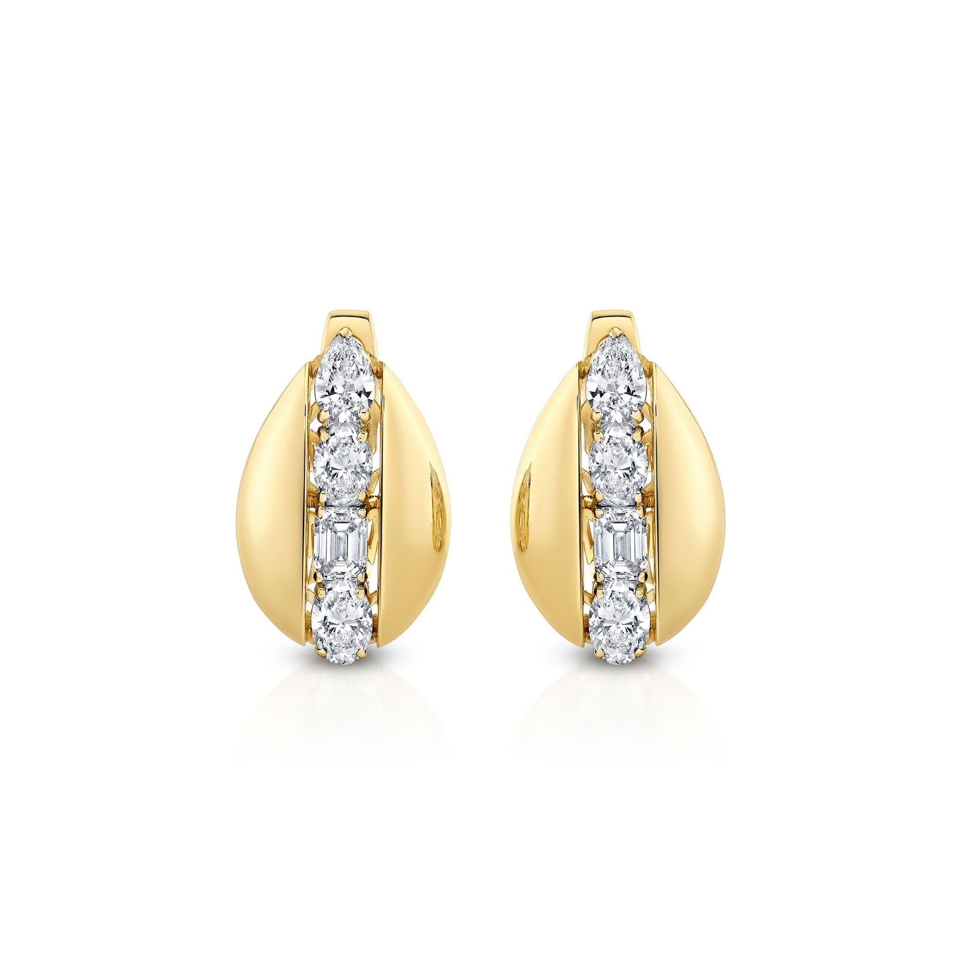 Montage Mixed-Cut Sculpted Earrings