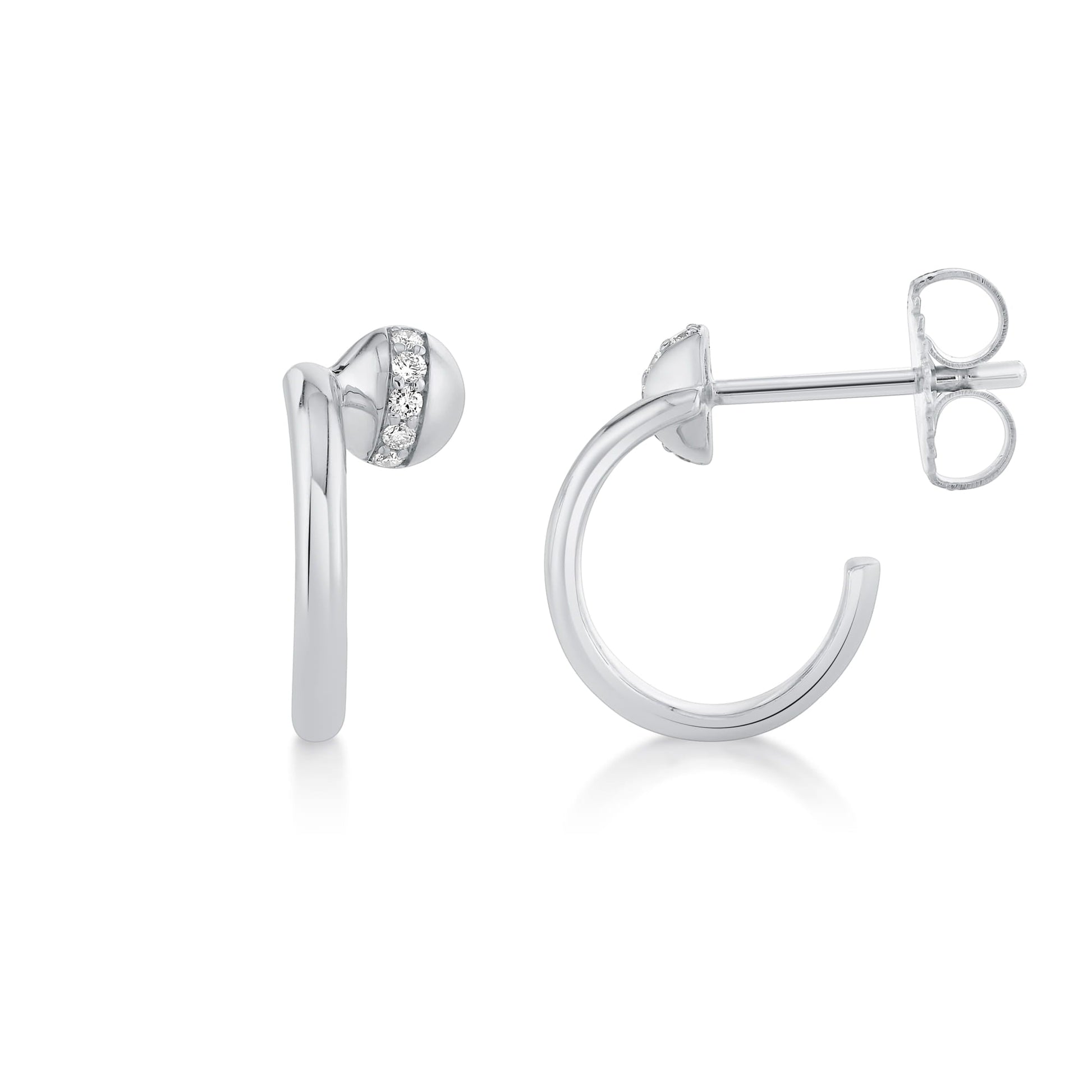 Orb Bypass Hoop Earrings