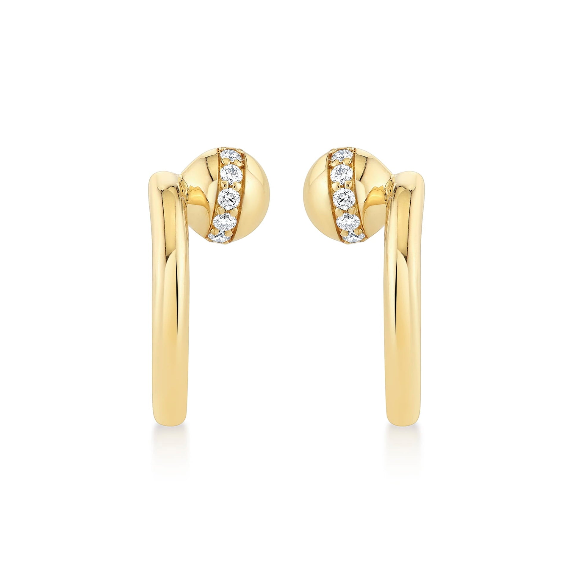 Orb Bypass Hoop Earrings