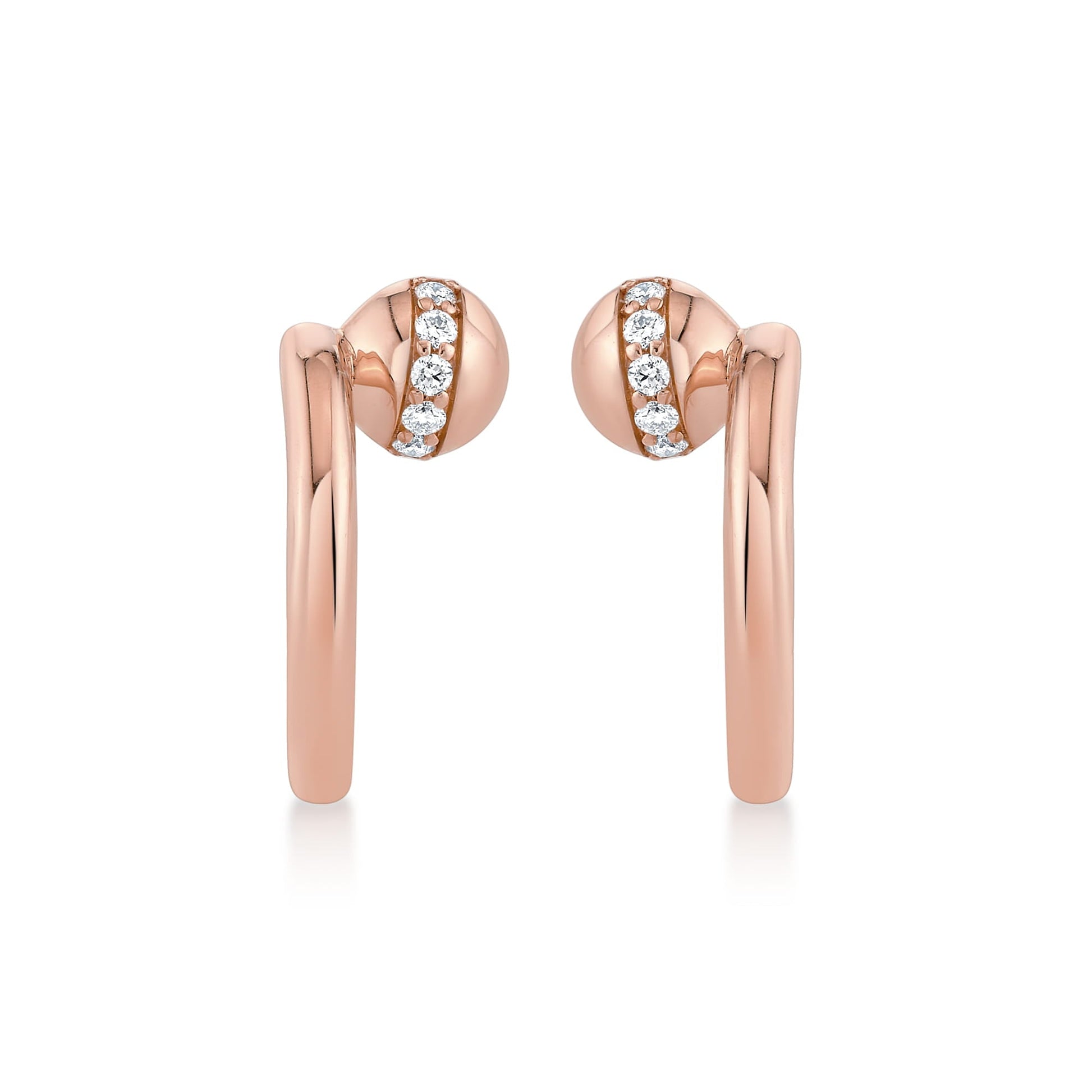 Orb Bypass Hoop Earrings