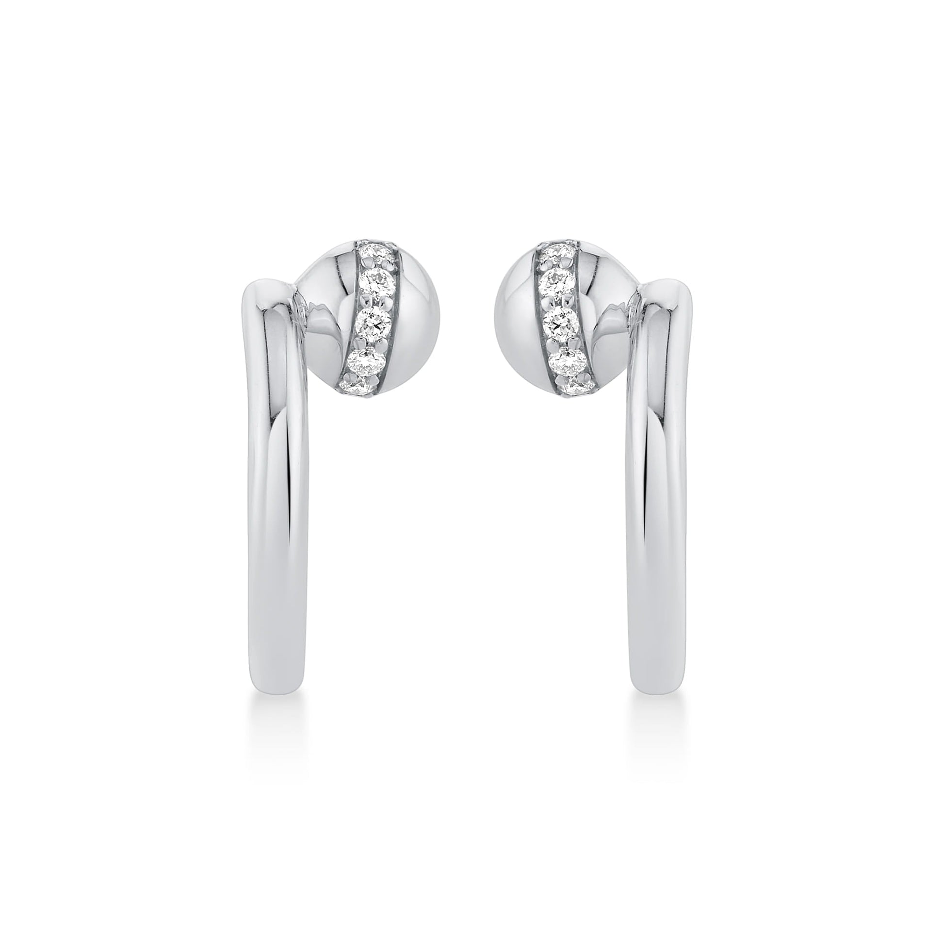 Orb Bypass Hoop Earrings