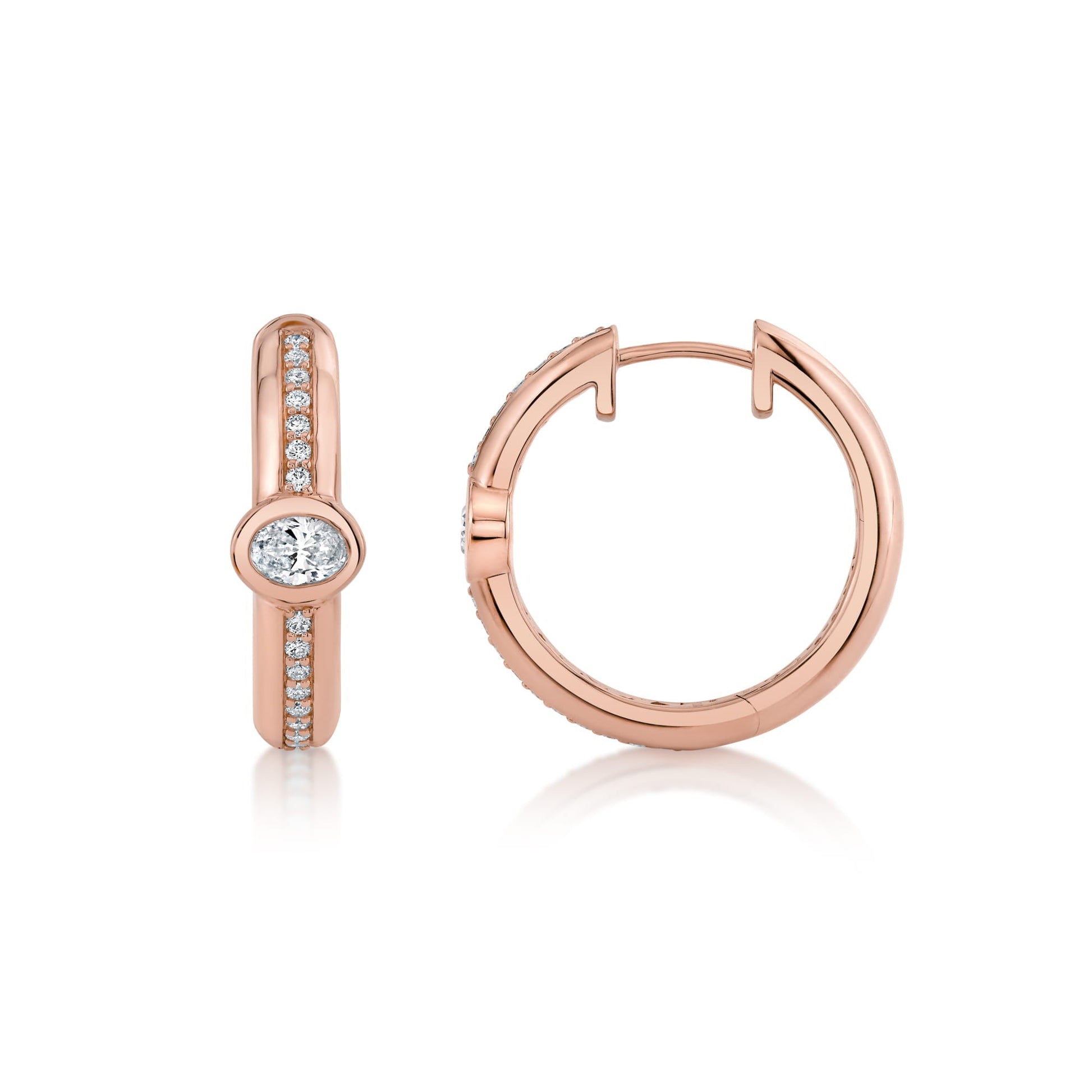 Orb Pavé Bezel Hoop Earrings